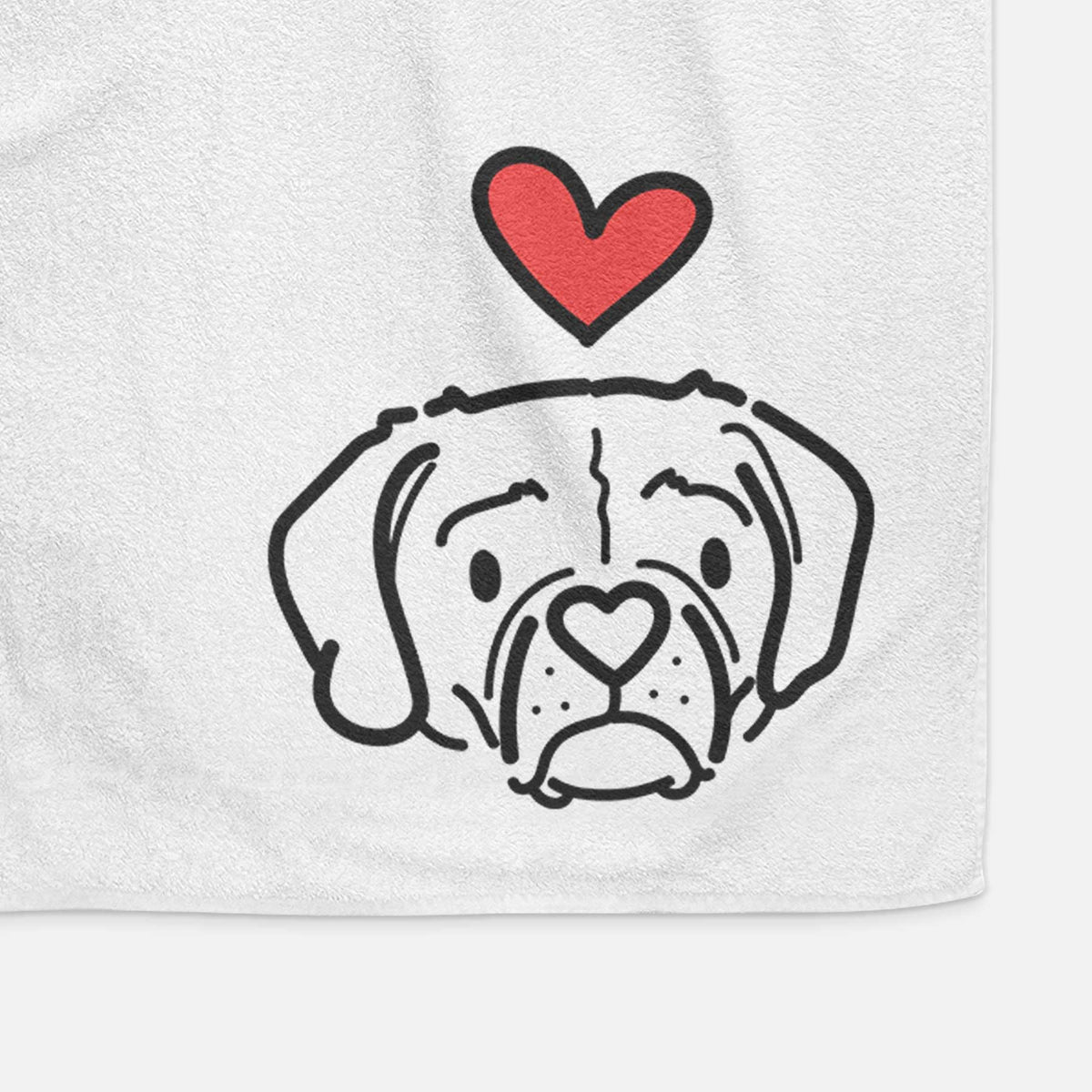 Love Always Puggle - Mitzi - Decorative Hand Towel