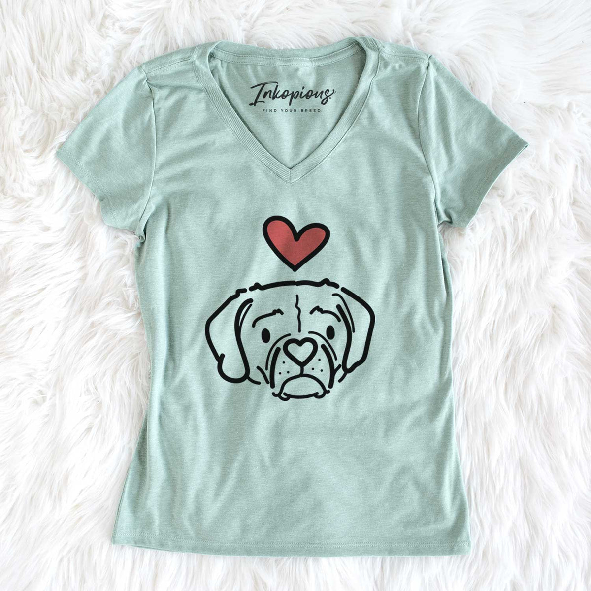 Love Always Puggle - Mitzi - Women&#39;s V-neck Shirt