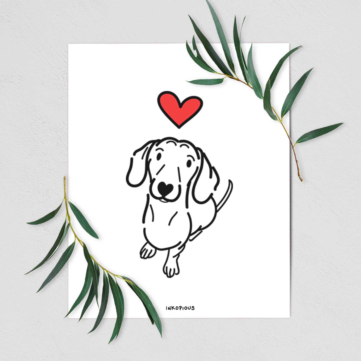 Love Always Dachshund - Moxie Art Print