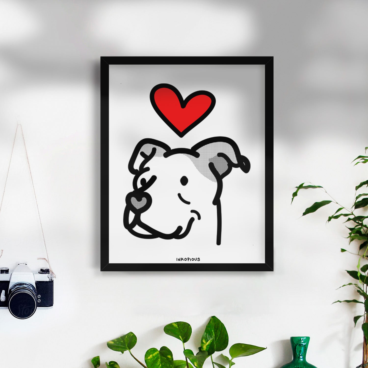 Love Always Pitbull Mix - Mr. Sir Art Print