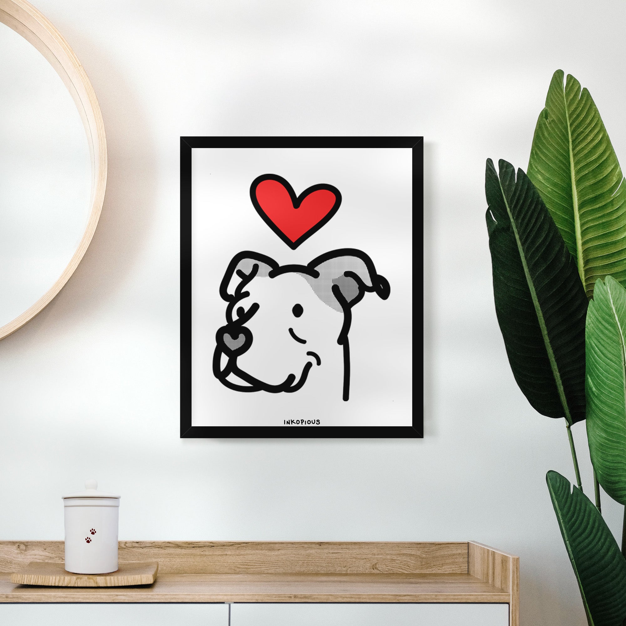 Love Always Pitbull Mix - Mr. Sir Art Print