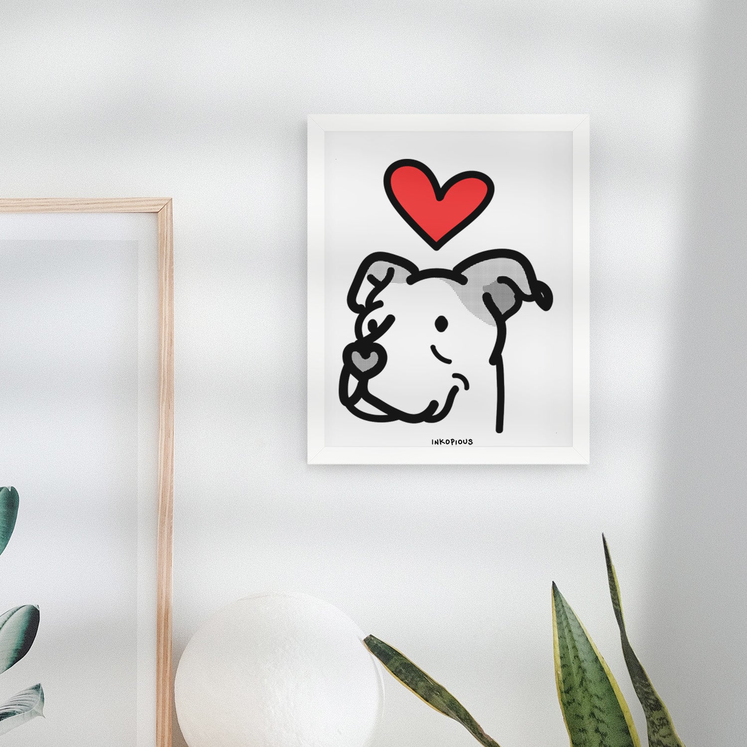 Love Always Pitbull Mix - Mr. Sir Art Print