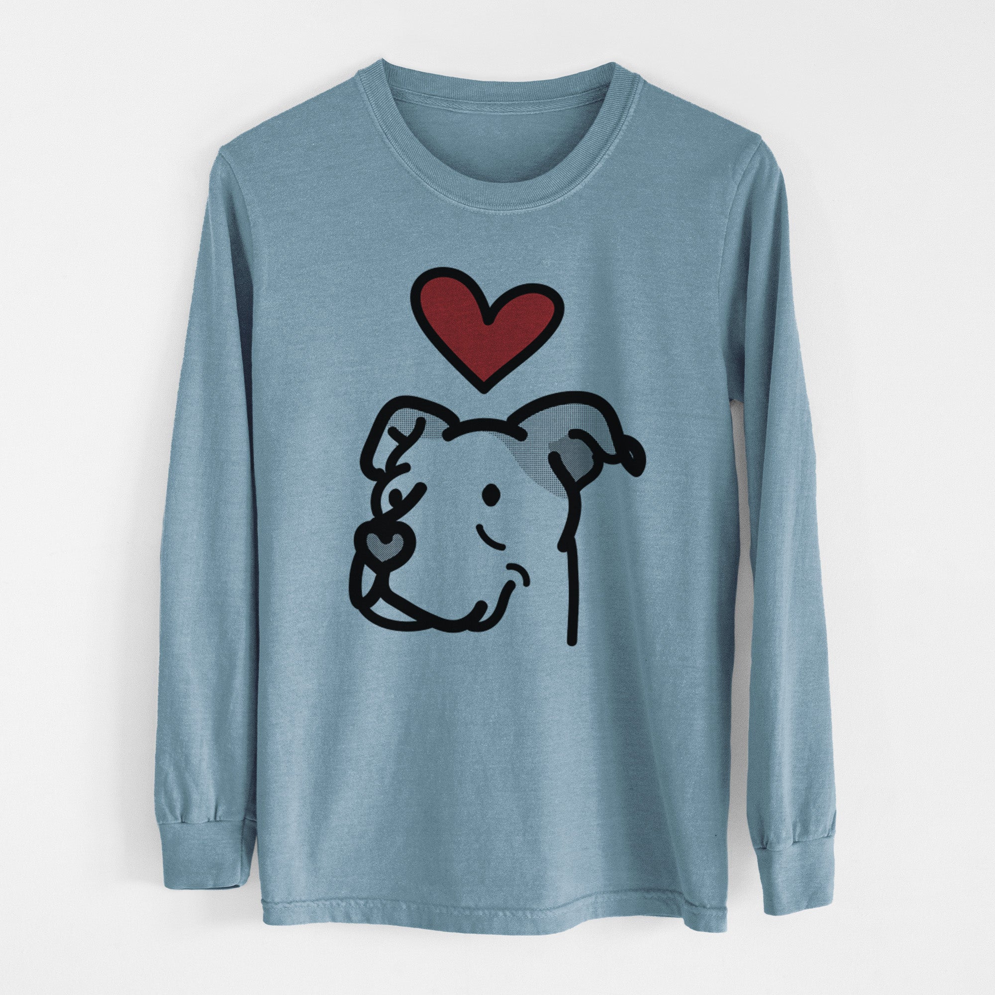 Love Always Pitbull Mix - Mr. Sir - Heavyweight 100% Cotton Long Sleeve