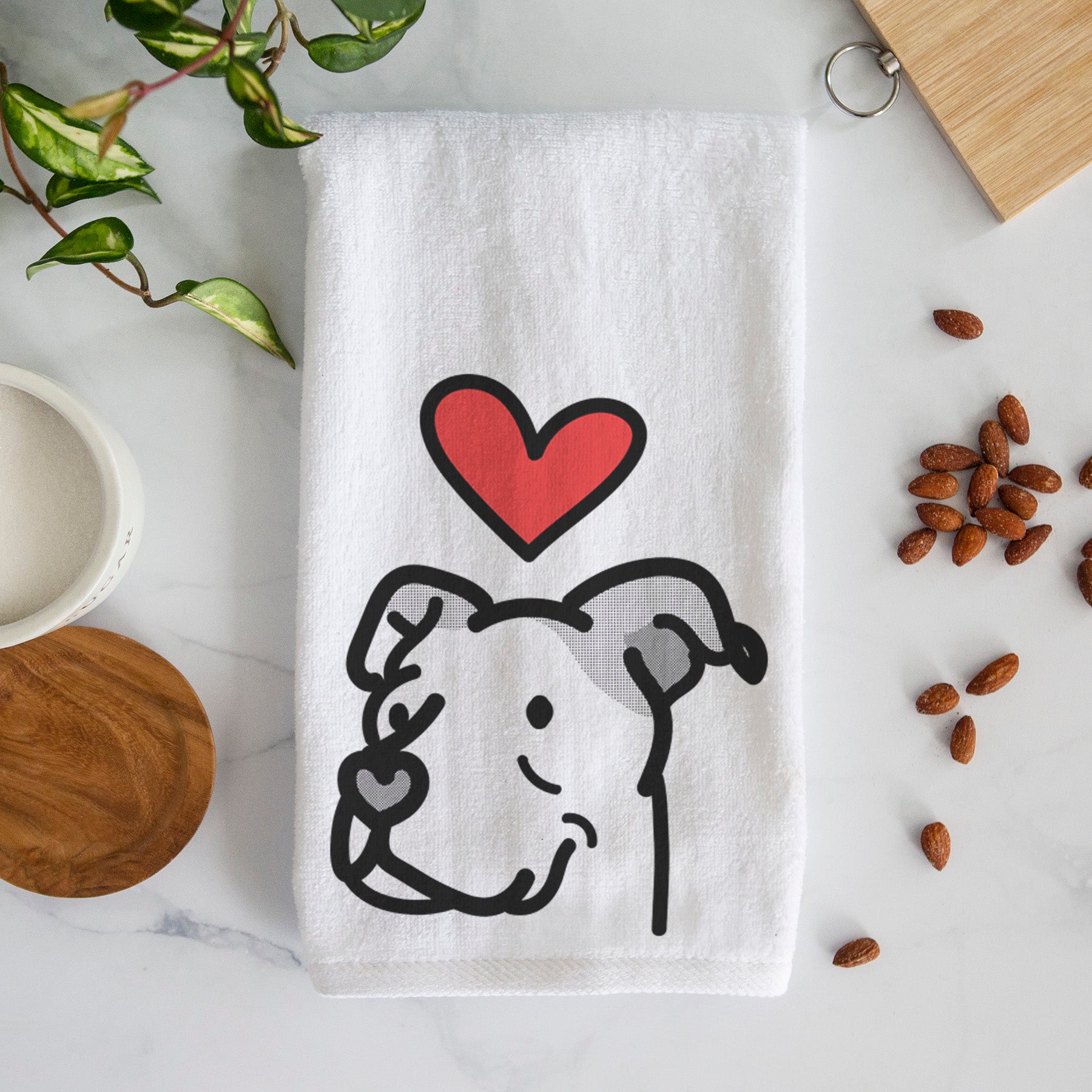 Love Always Pitbull Mix - Mr. Sir - Decorative Hand Towel