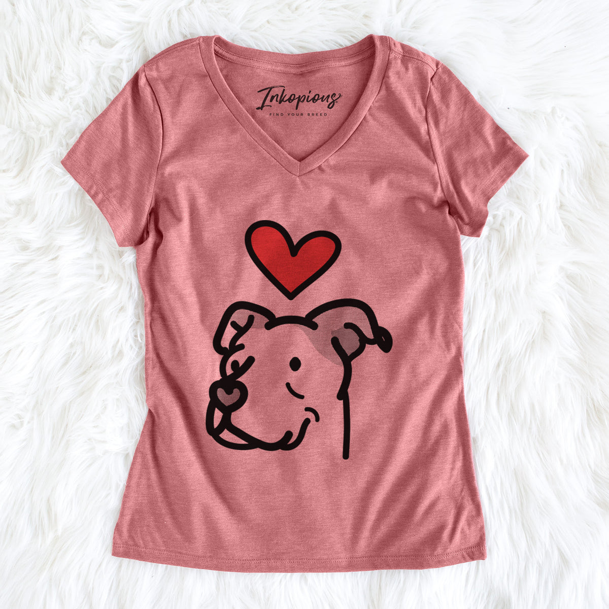 Love Always Pitbull Mix - Mr. Sir - Women's V-neck Shirt