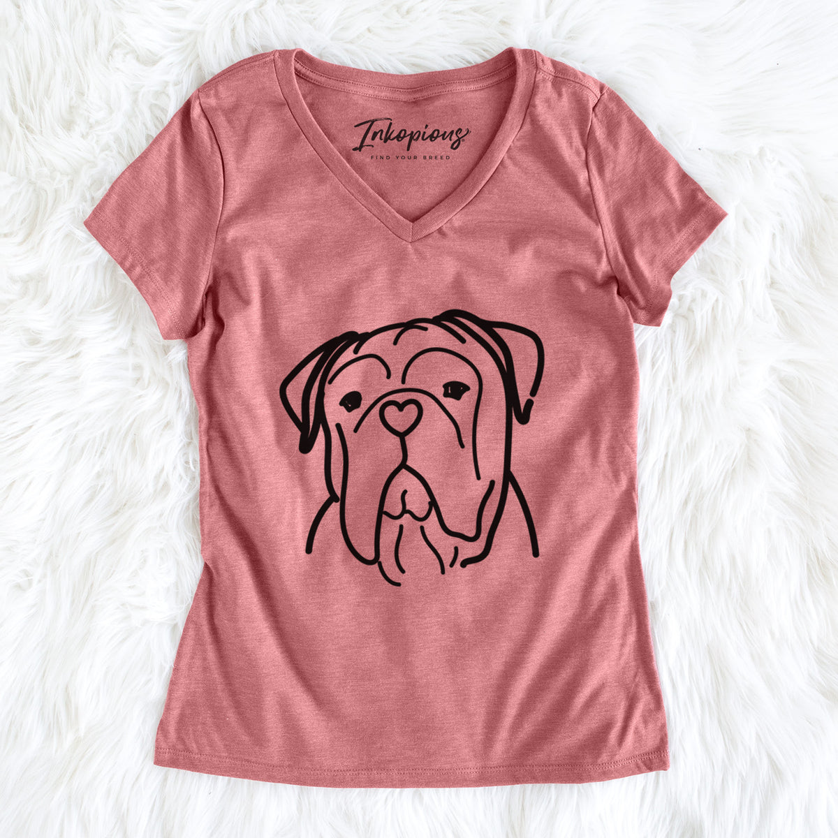 Love Always Vivian the Bull Mastiff - Women's Perfect V-neck Shirt