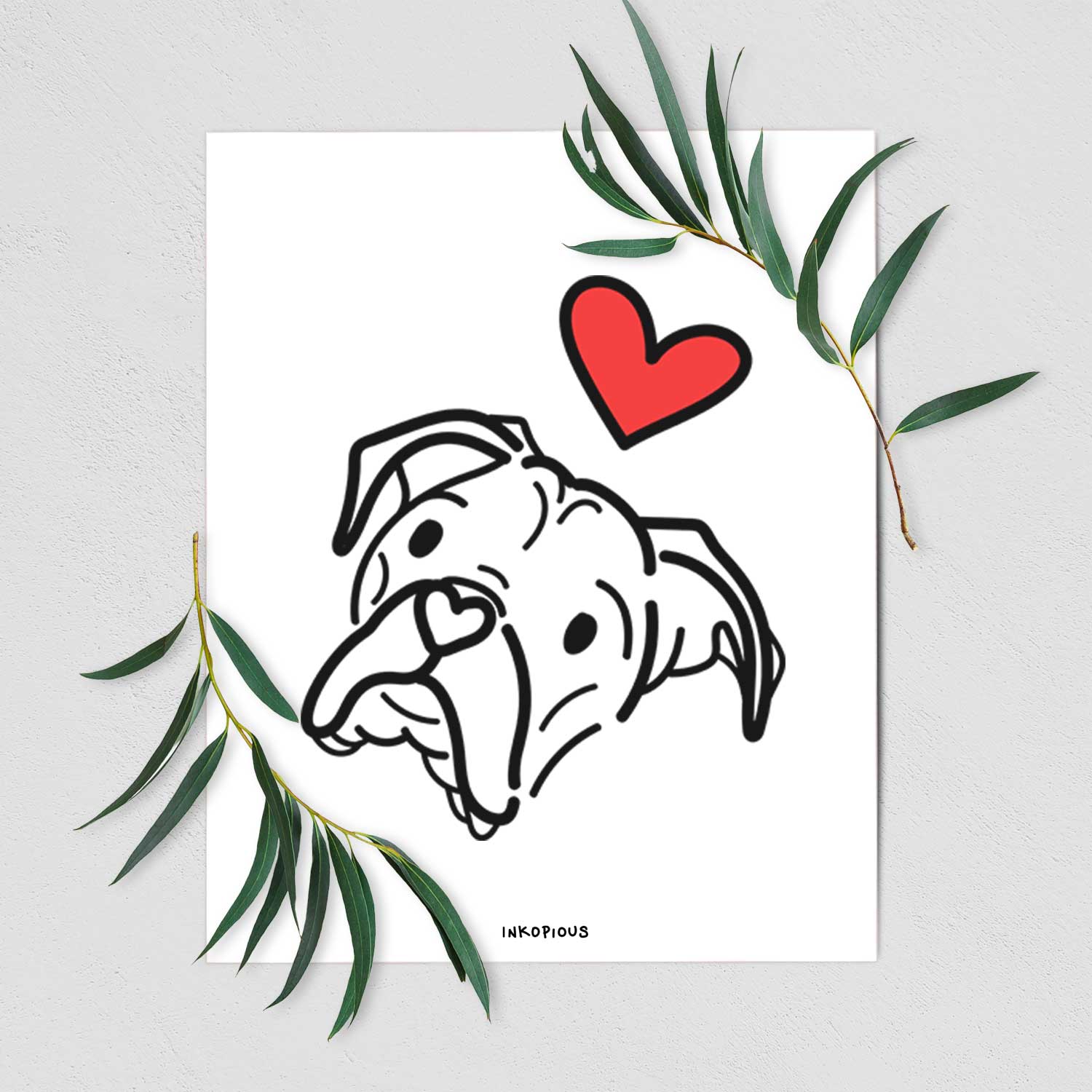 Love Always Boxer - Noodle Art Print