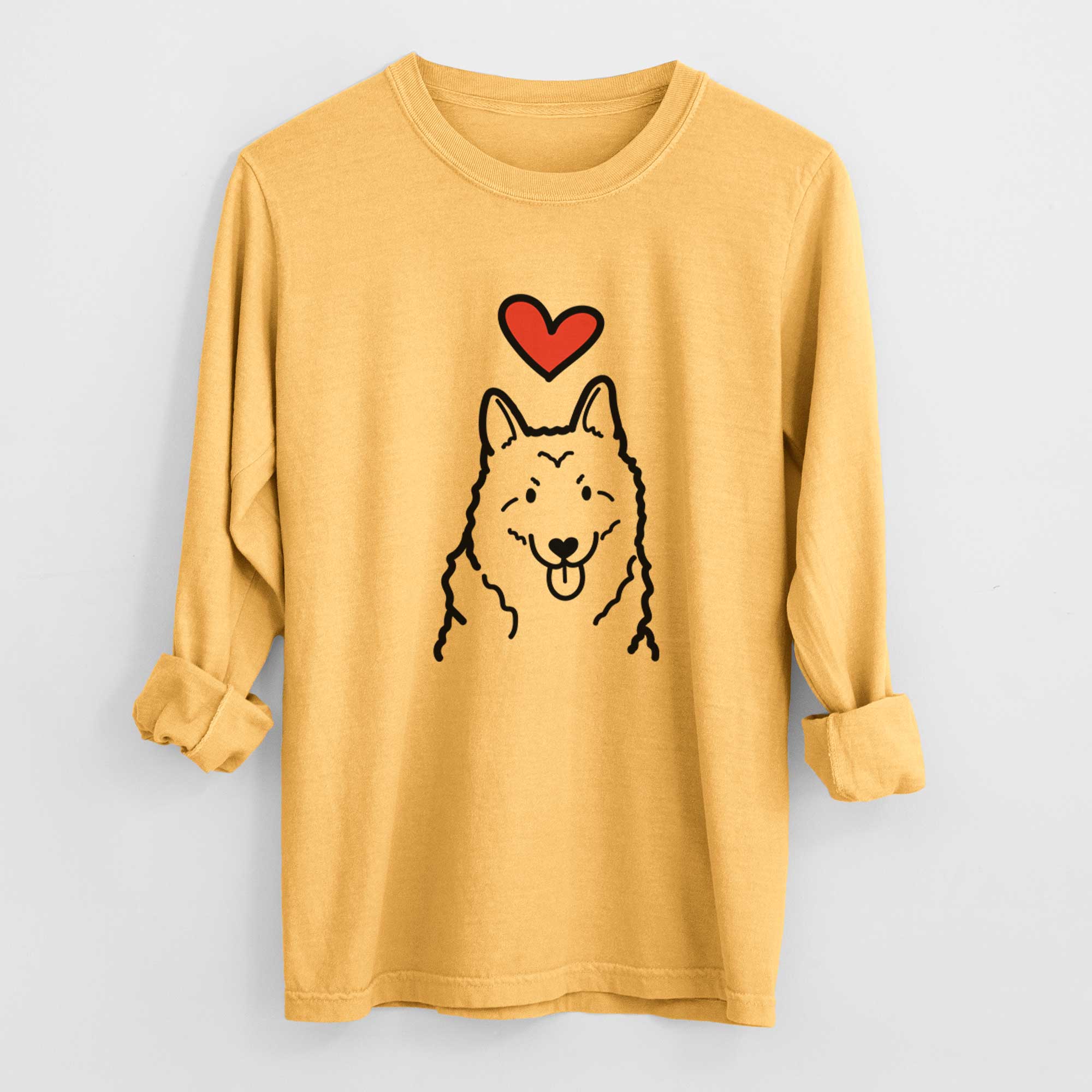 Love Always Norwegian Elkhound - Heavyweight 100% Cotton Long Sleeve