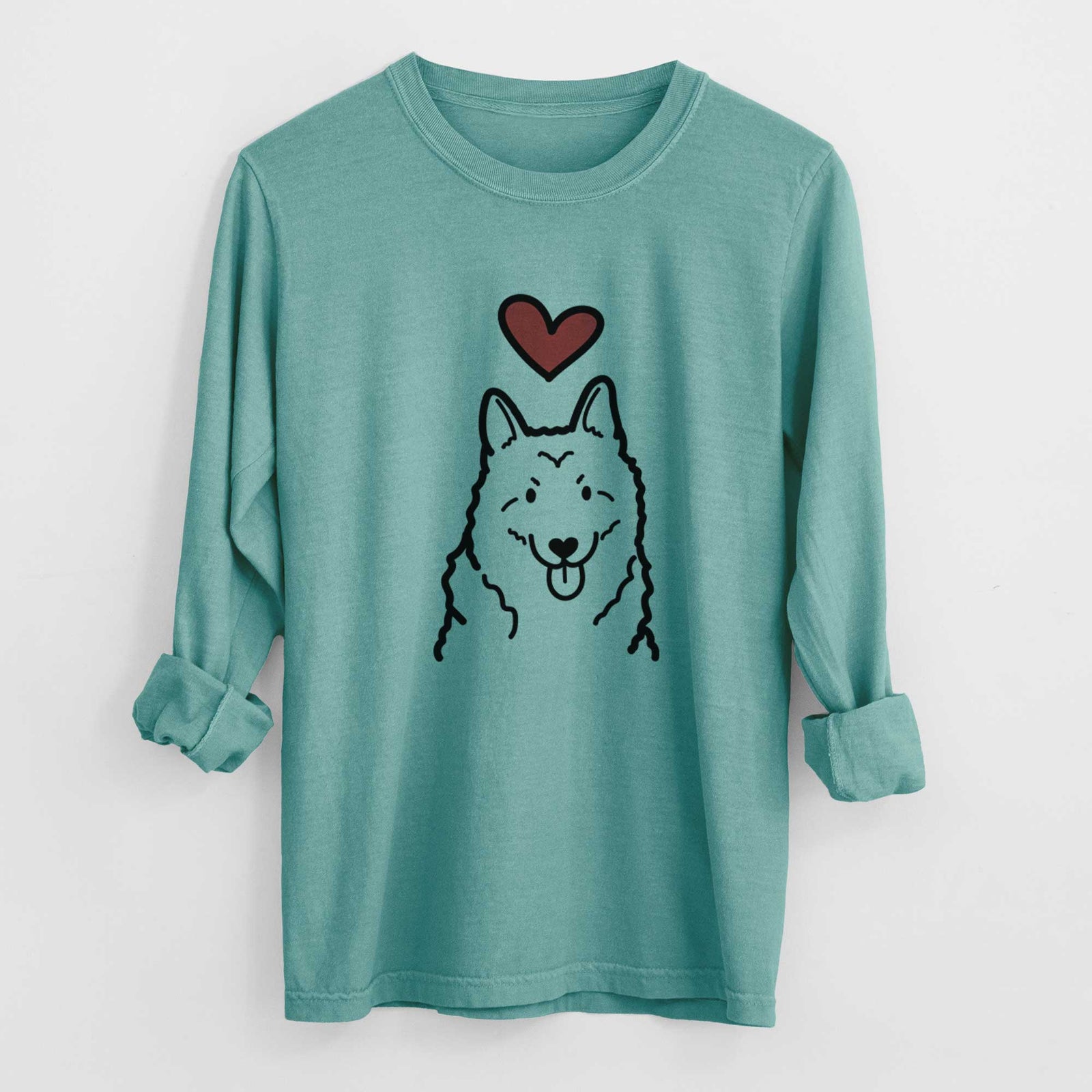 Love Always Norwegian Elkhound - Heavyweight 100% Cotton Long Sleeve