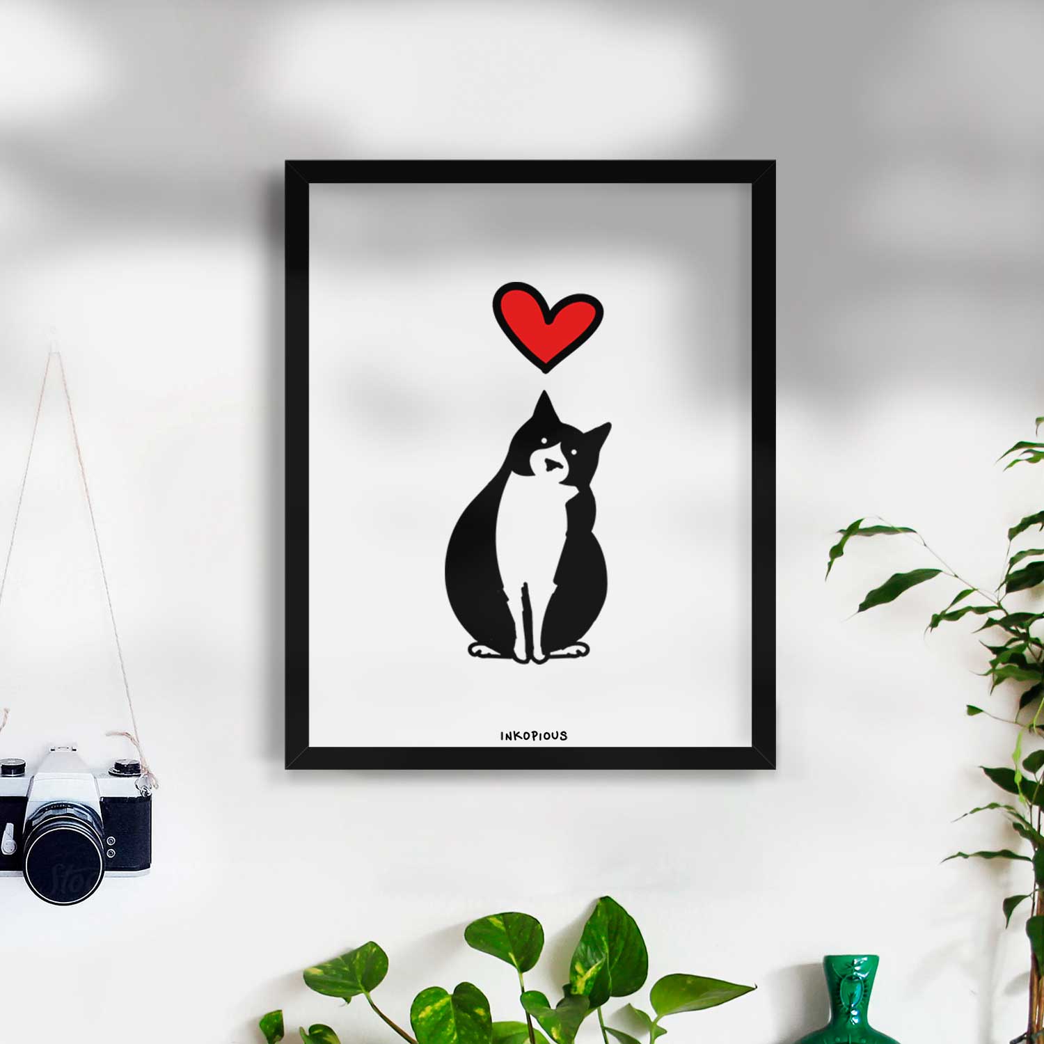 Love Always Tuxedo Cat - Oliver Art Print