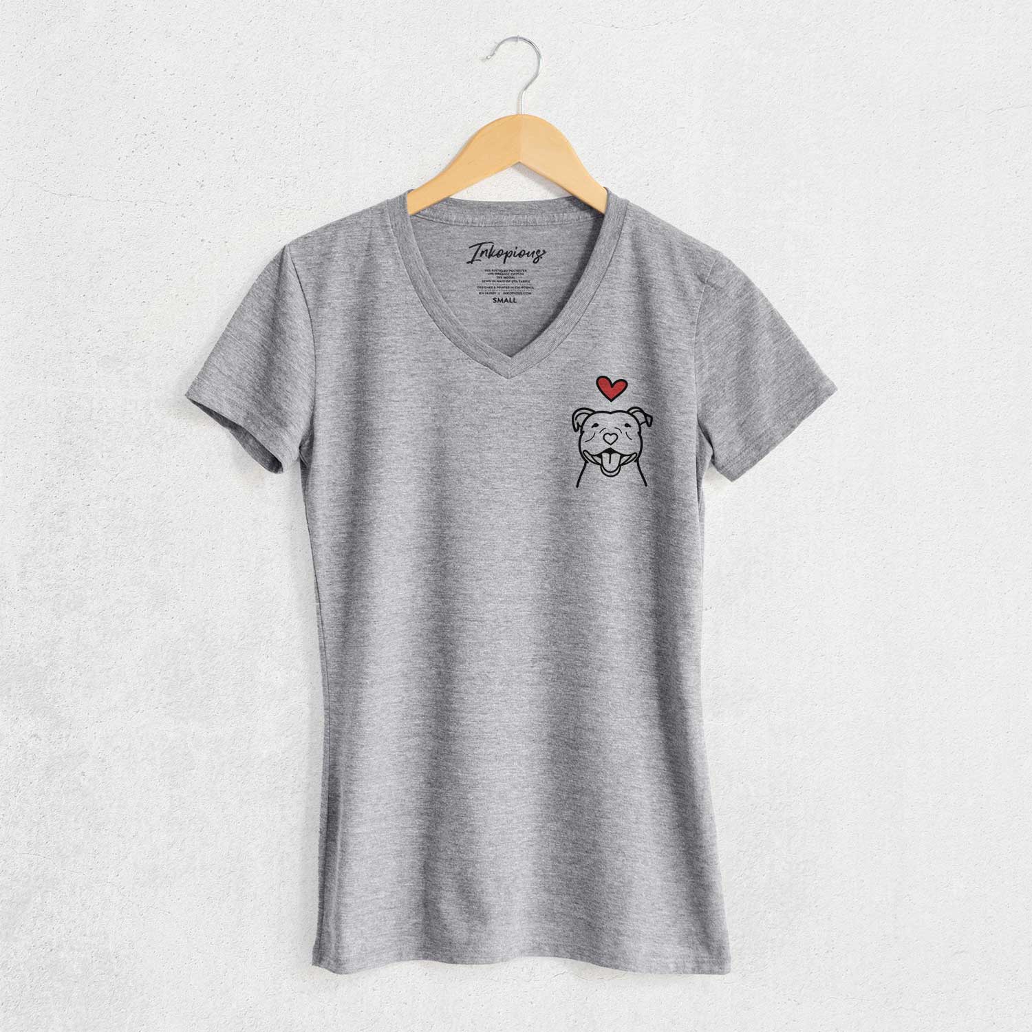 Love Always Happy American Staffordshire Terrier - Women's V-neck Shirt