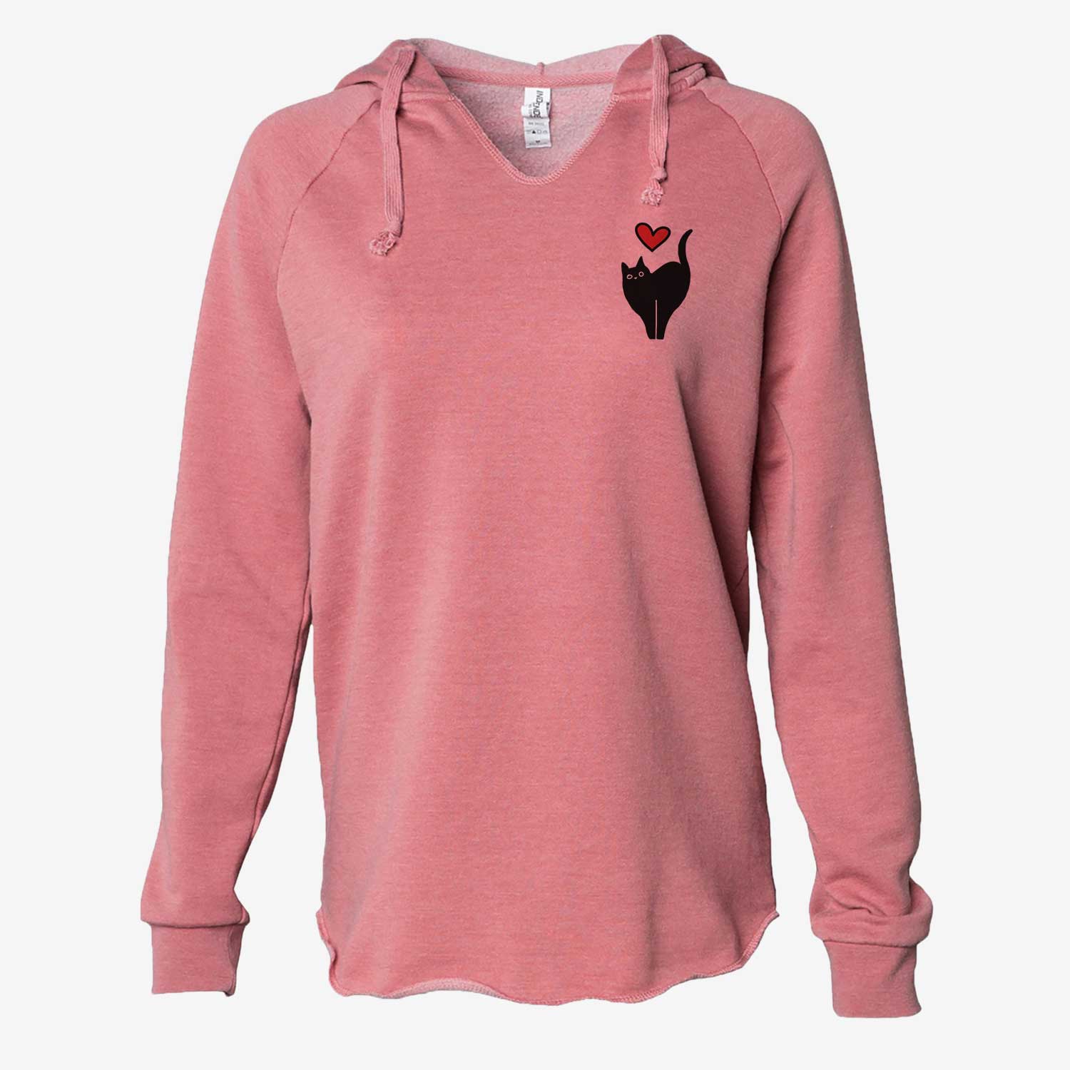 Love Always Black Cat - Bella - Cali Wave Hooded Sweatshirt