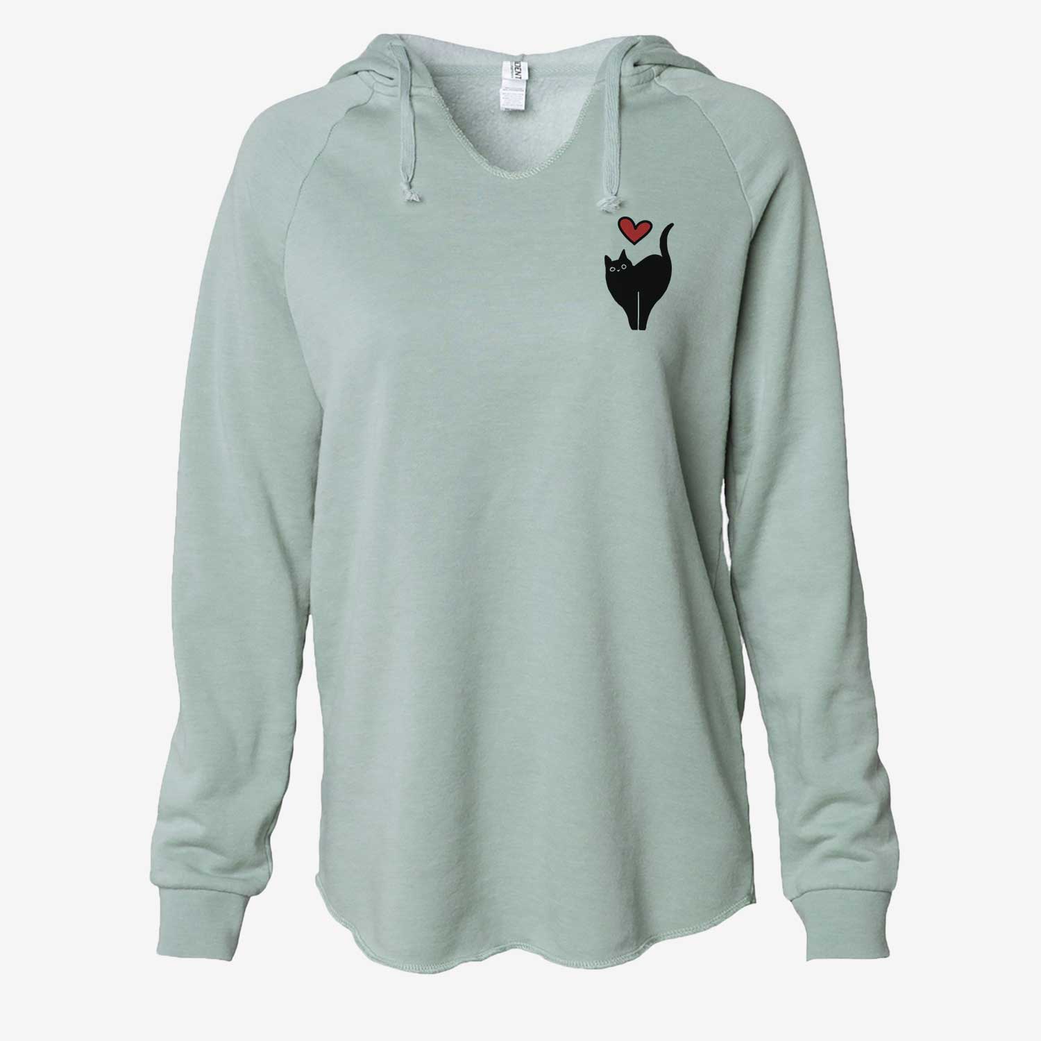 Love Always Black Cat - Bella - Cali Wave Hooded Sweatshirt