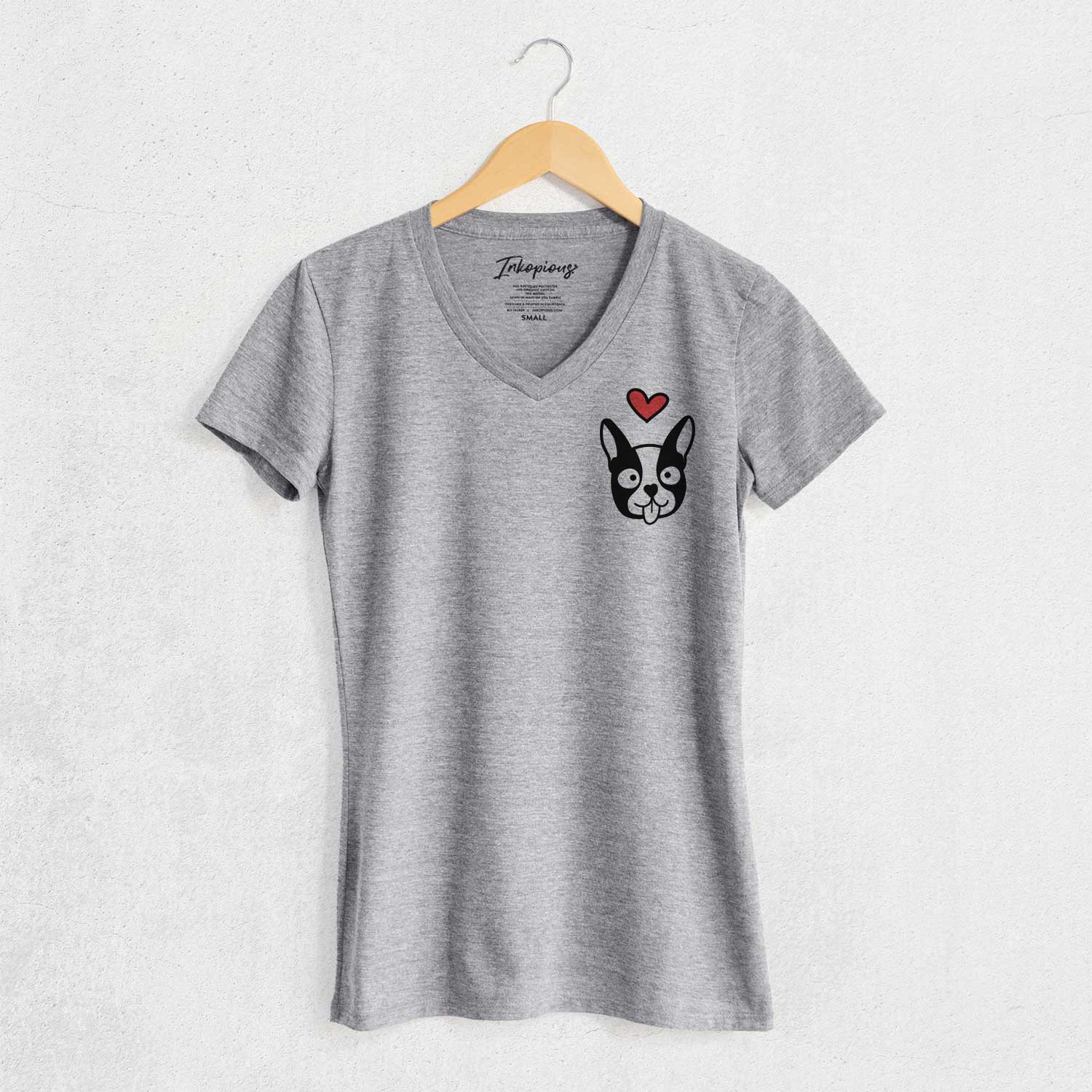 Love Always Boston Terrier - Women's V-neck Shirt