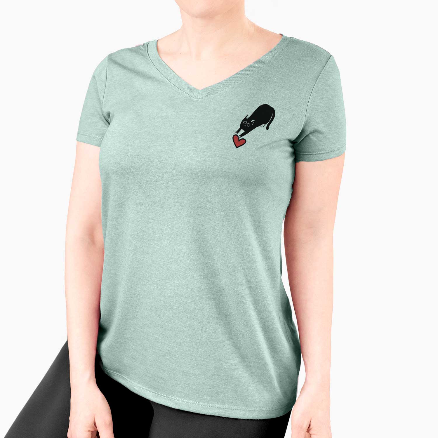 Love Always Black Cat - Bug - Women's V-neck Shirt