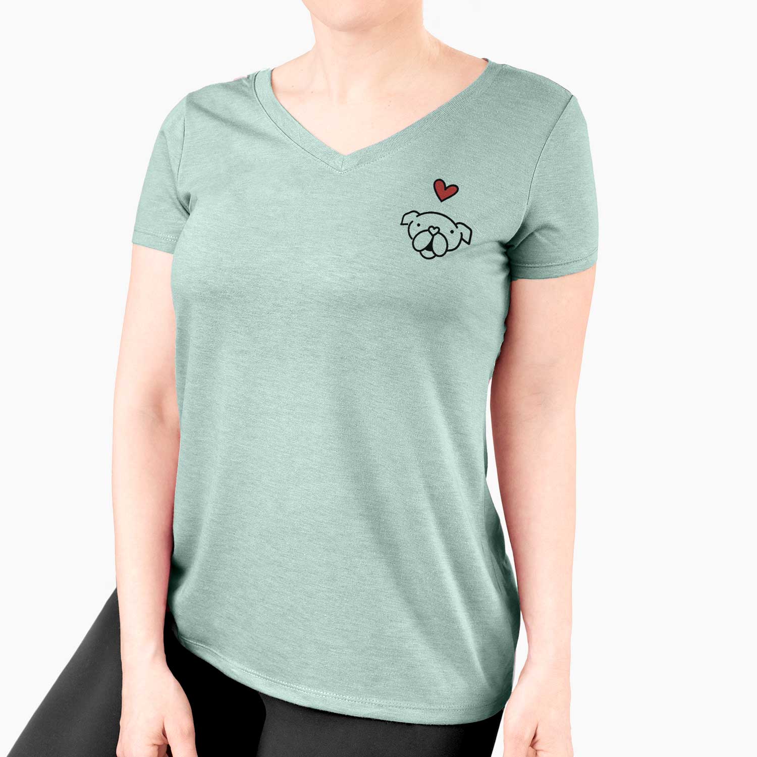 Love Always English Bulldog - Women's V-neck Shirt