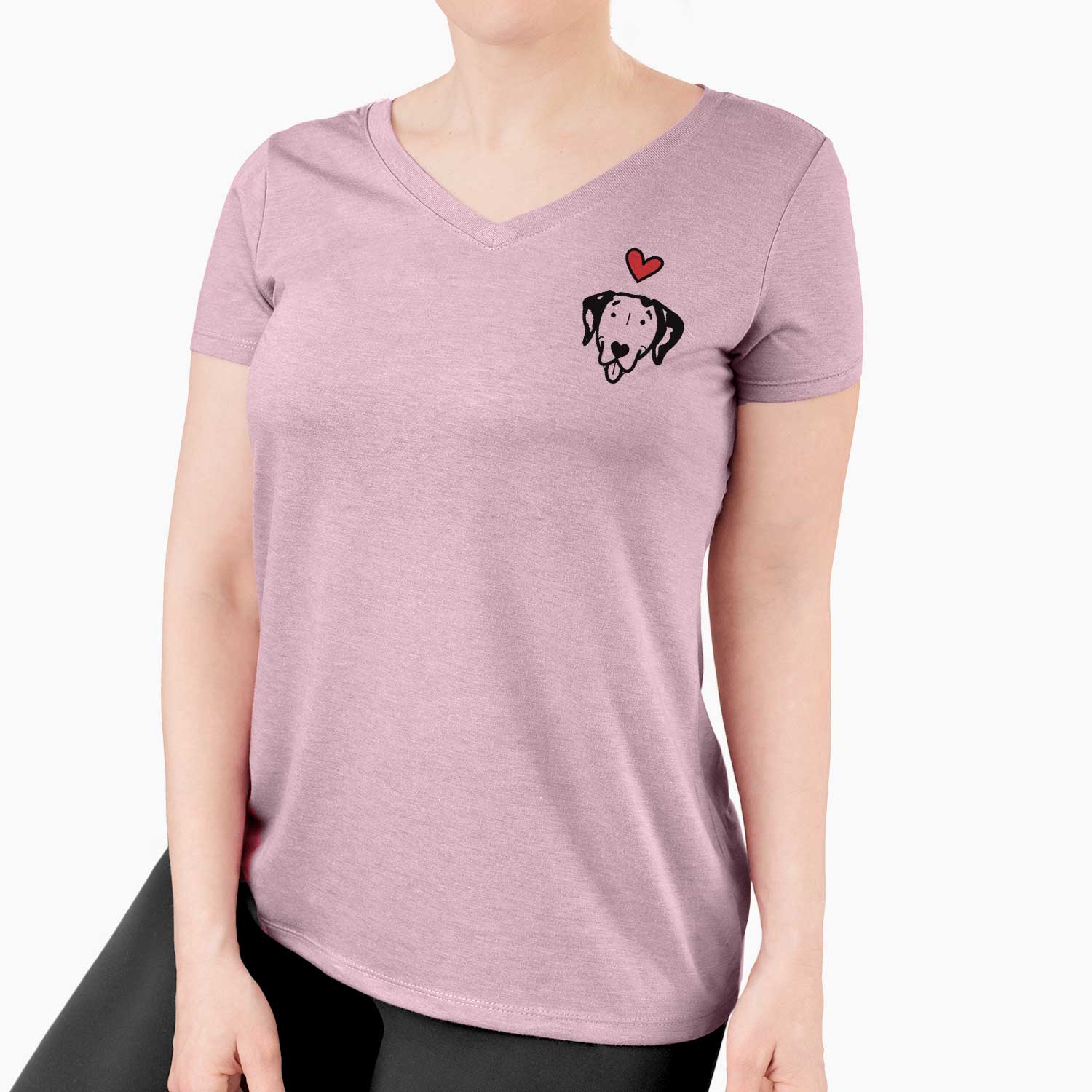 Love Always Dalmatian - Women's V-neck Shirt