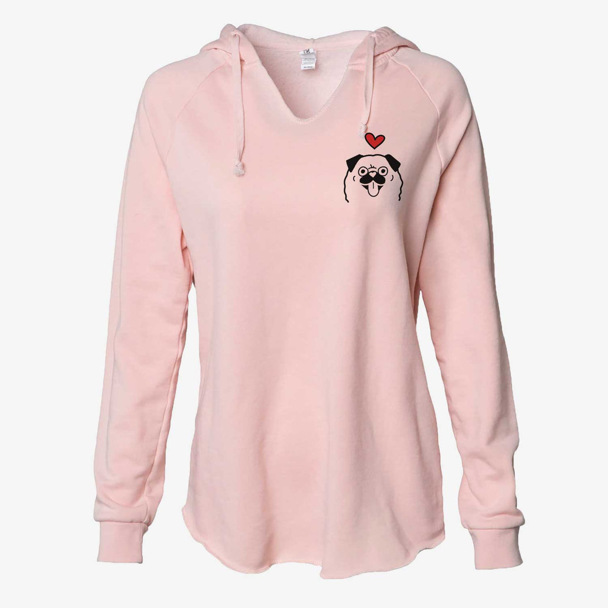 Love Always Pug - Cali Wave Hooded Sweatshirt
