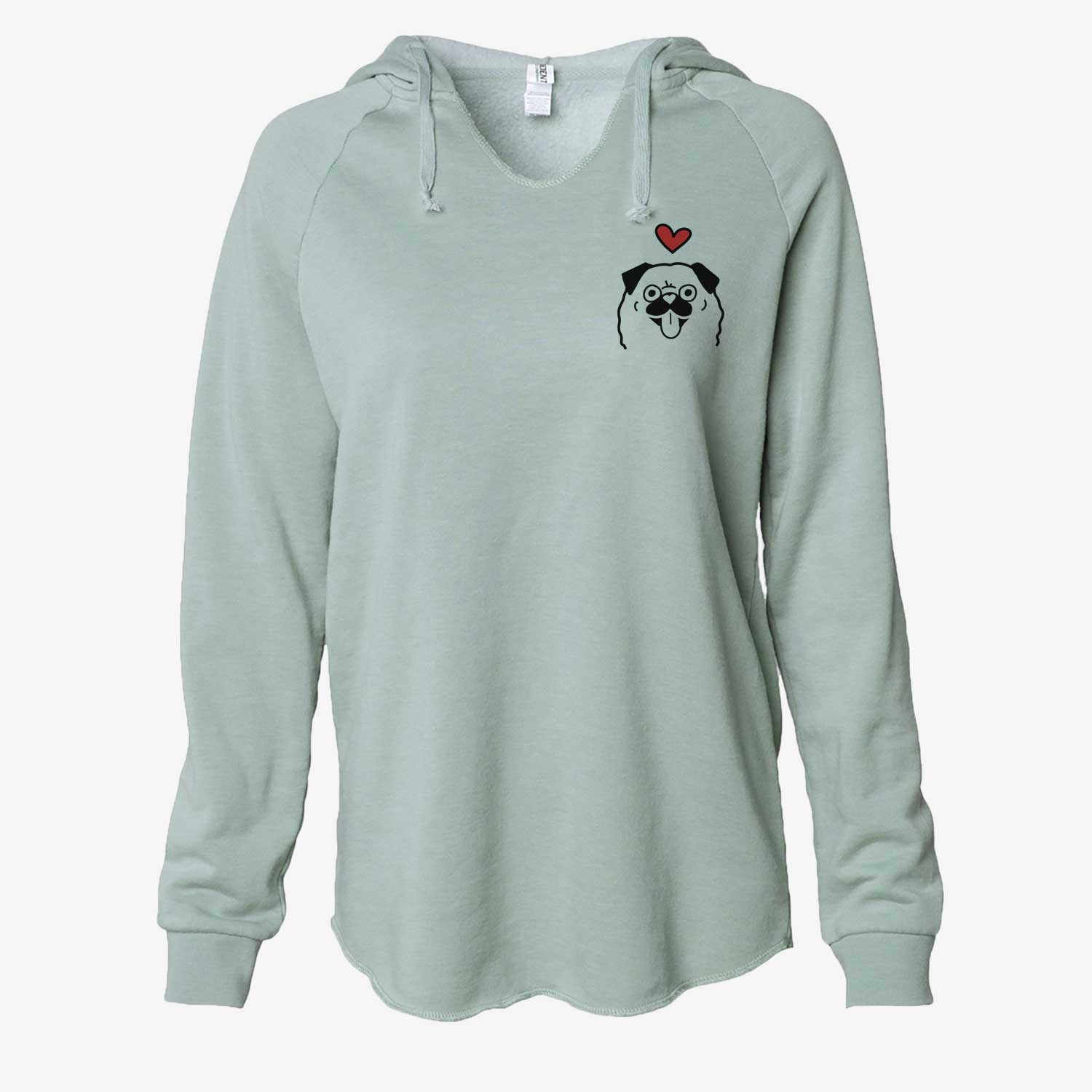 Love Always Pug - Cali Wave Hooded Sweatshirt