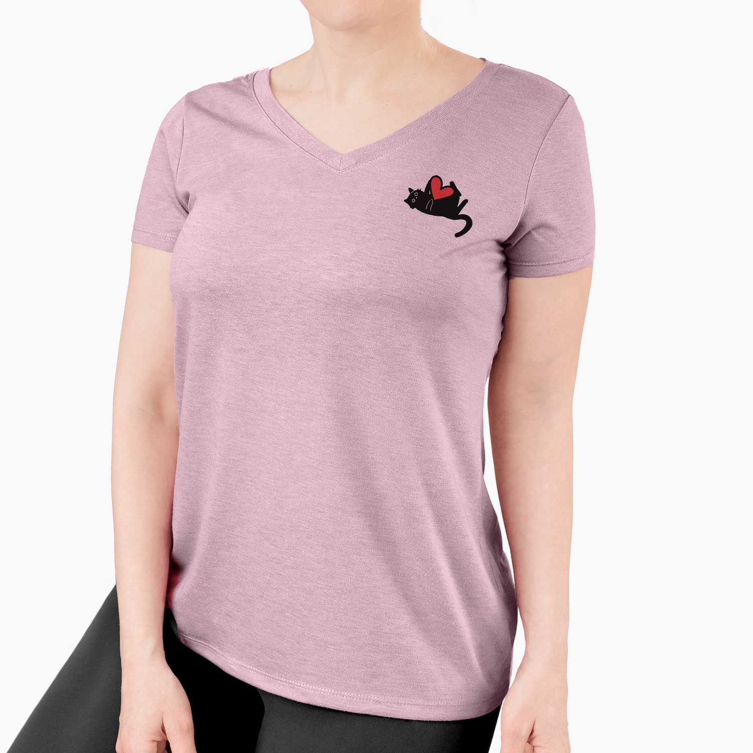 Love Always Black Cat - Smash - Women's V-neck Shirt