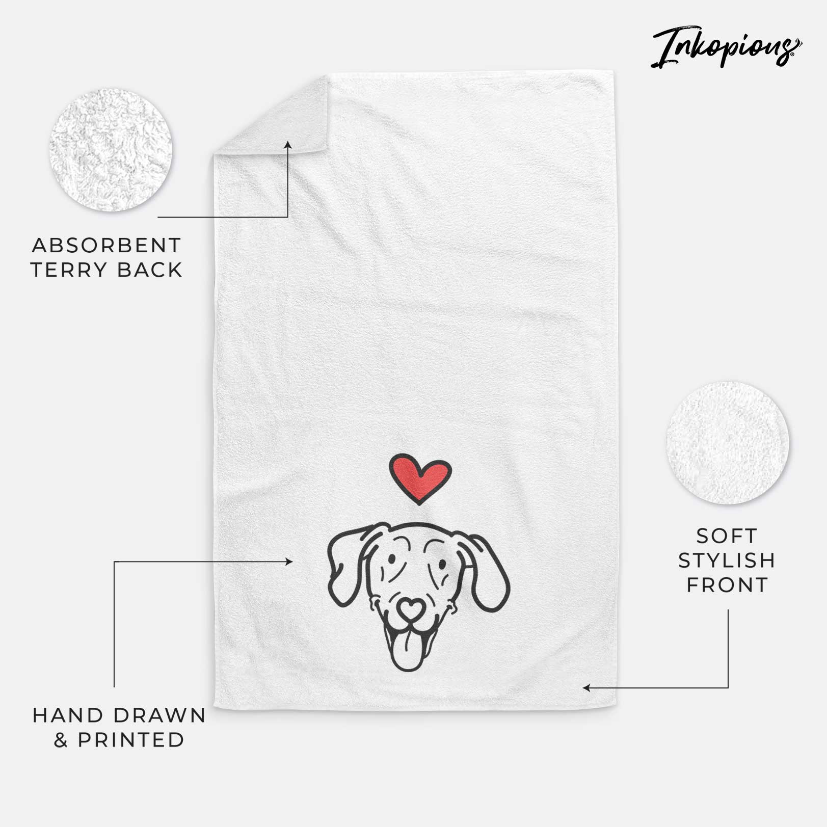 Love Always Weimaraner - Paco Lobo - Decorative Hand Towel