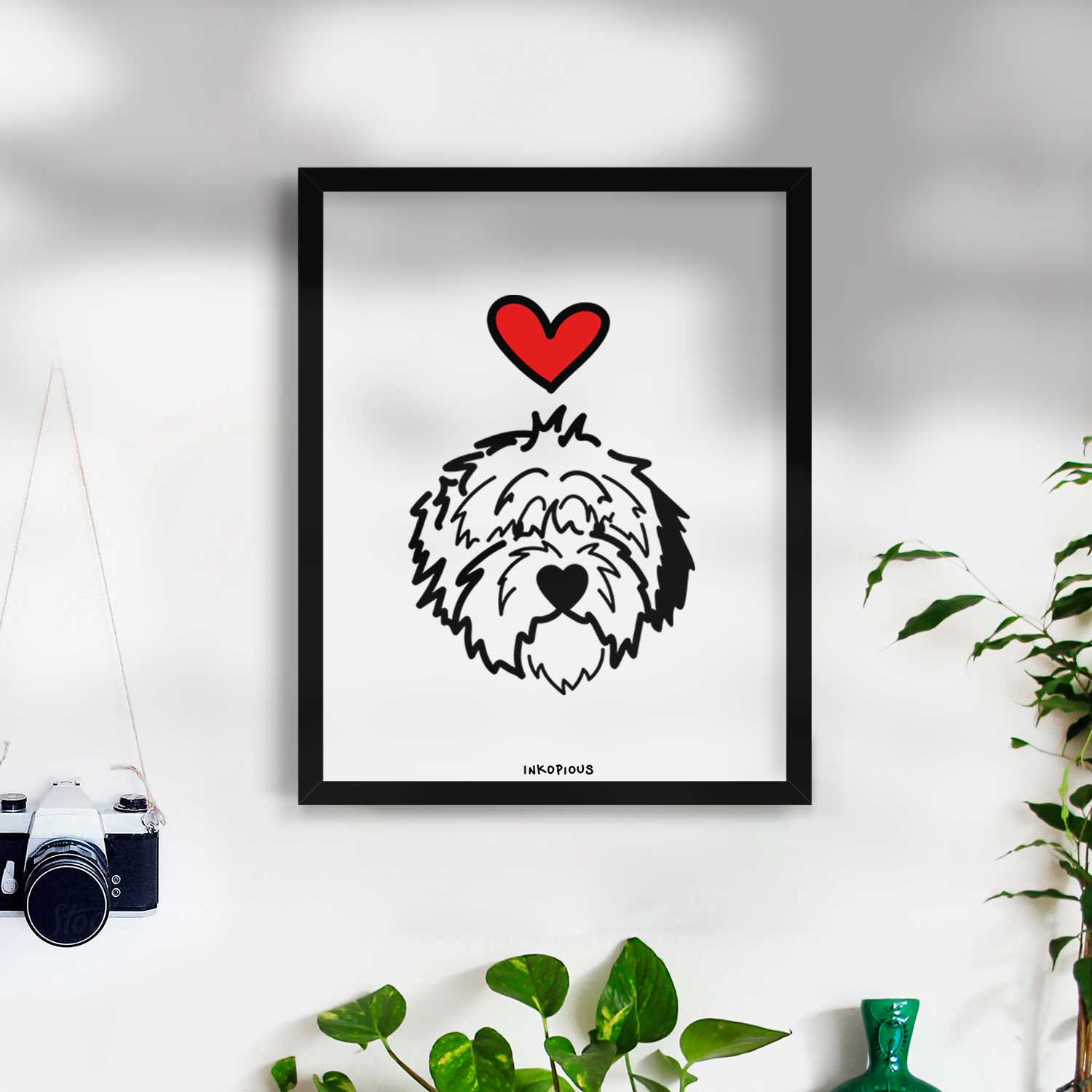 Love Always Old English Sheepdog - Penny Art Print