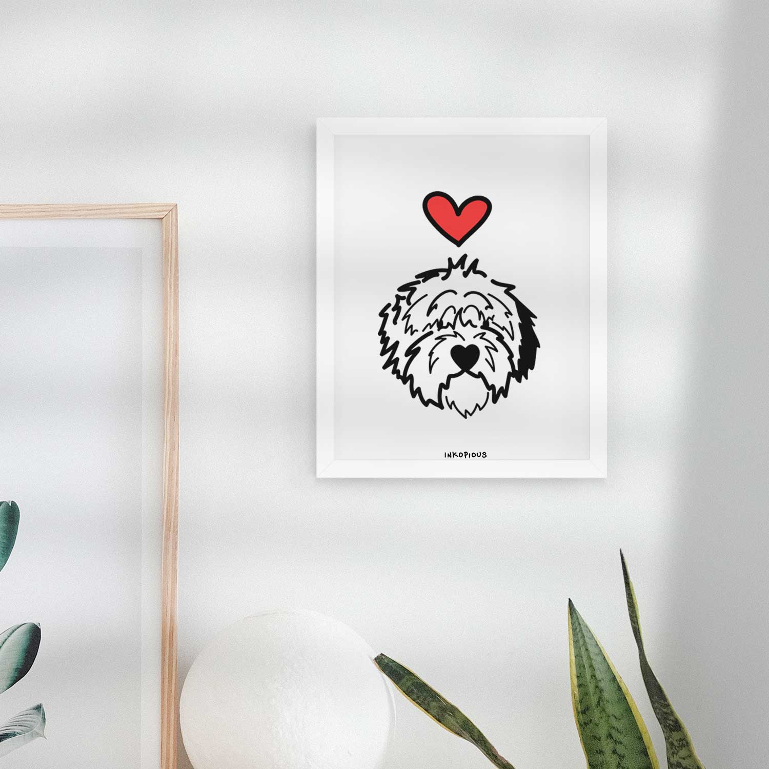 Love Always Old English Sheepdog - Penny Art Print