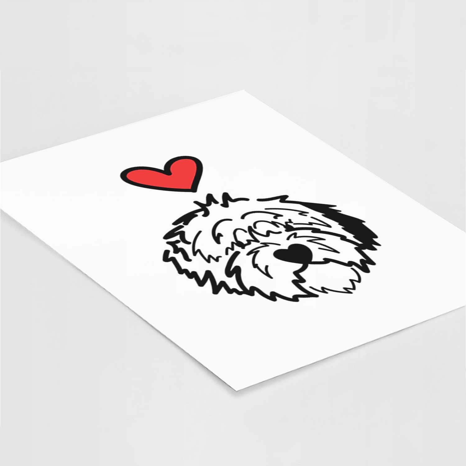 Love Always Old English Sheepdog - Penny Art Print