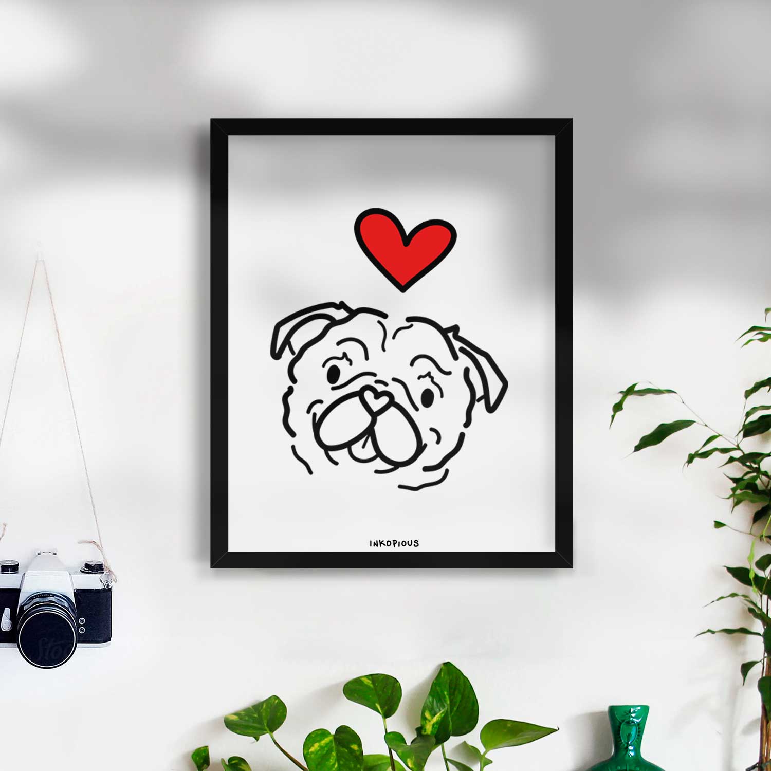 Love Always Pug - Pip Art Print