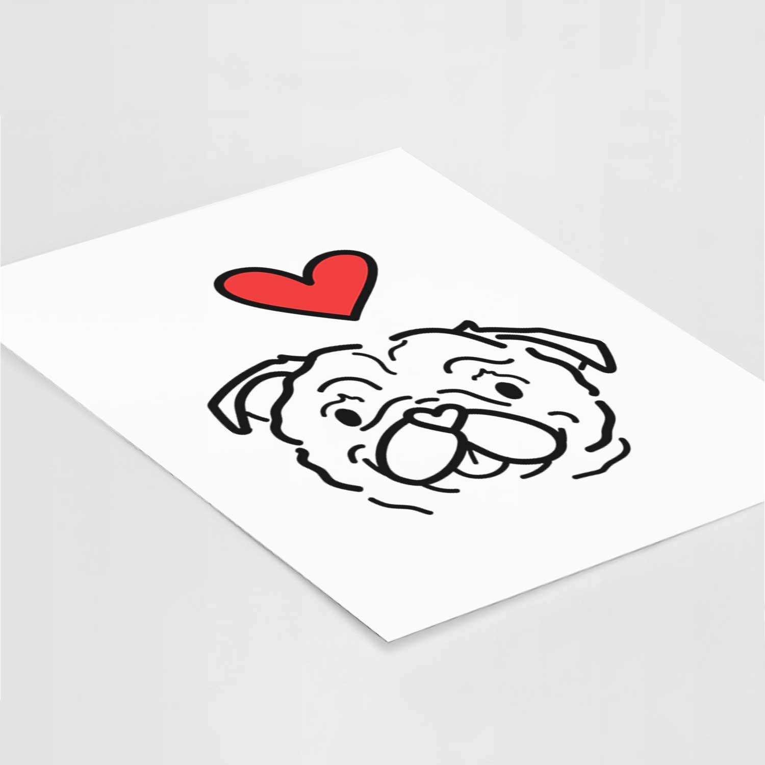 Love Always Pug - Pip Art Print