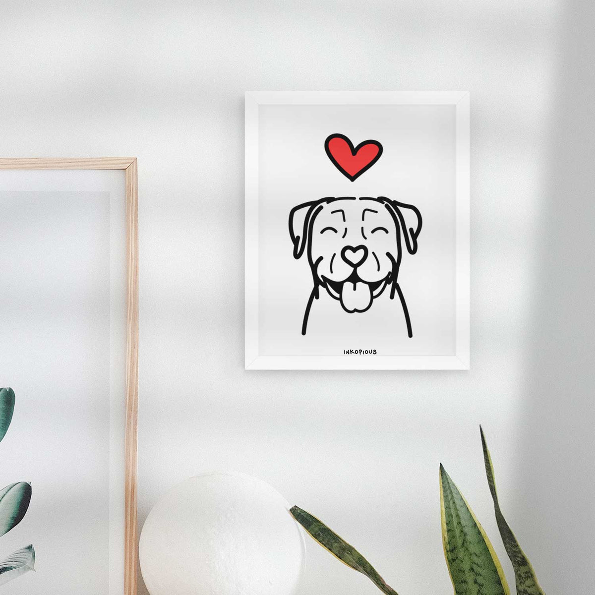 Love Always Pitbull Art Print