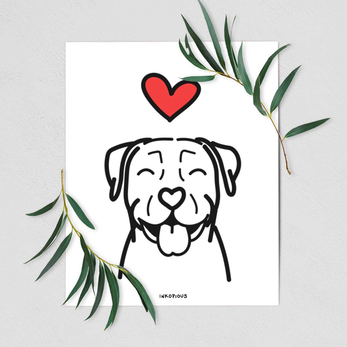 Love Always Pitbull Art Print