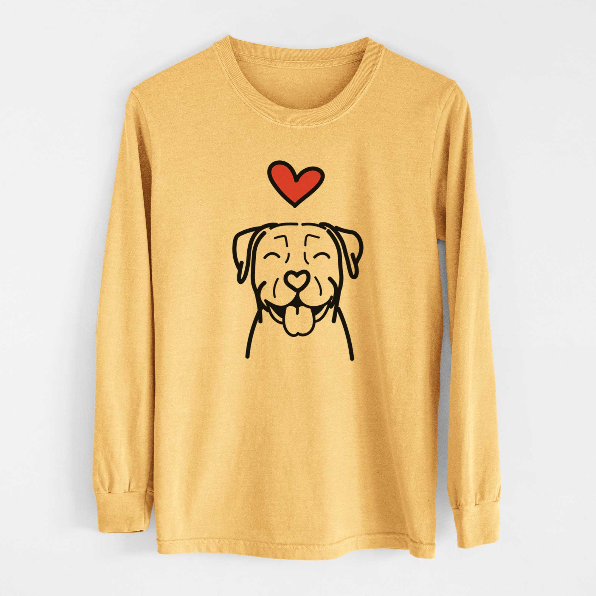 Love Always Pitbull - Heavyweight 100% Cotton Long Sleeve