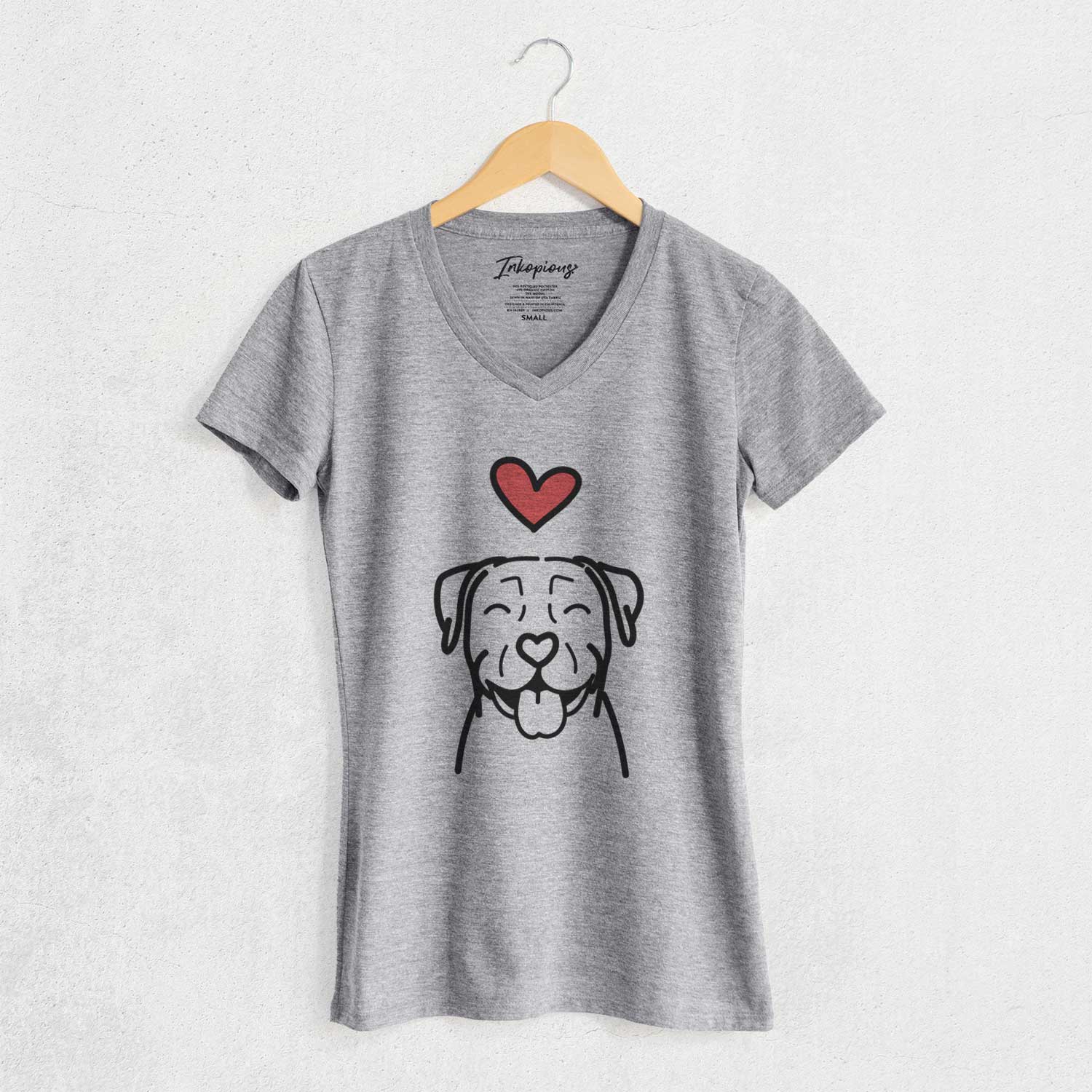 Love Always Pitbull - Women's V-neck Shirt