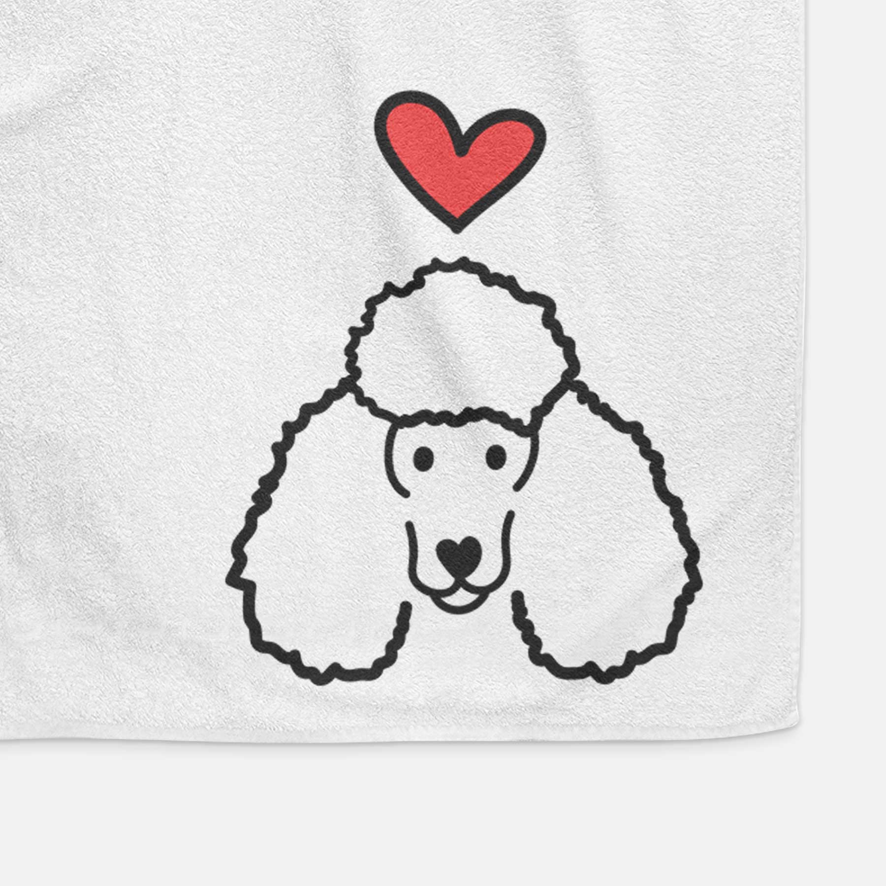 Love Always Poodle - Decorative Hand Towel