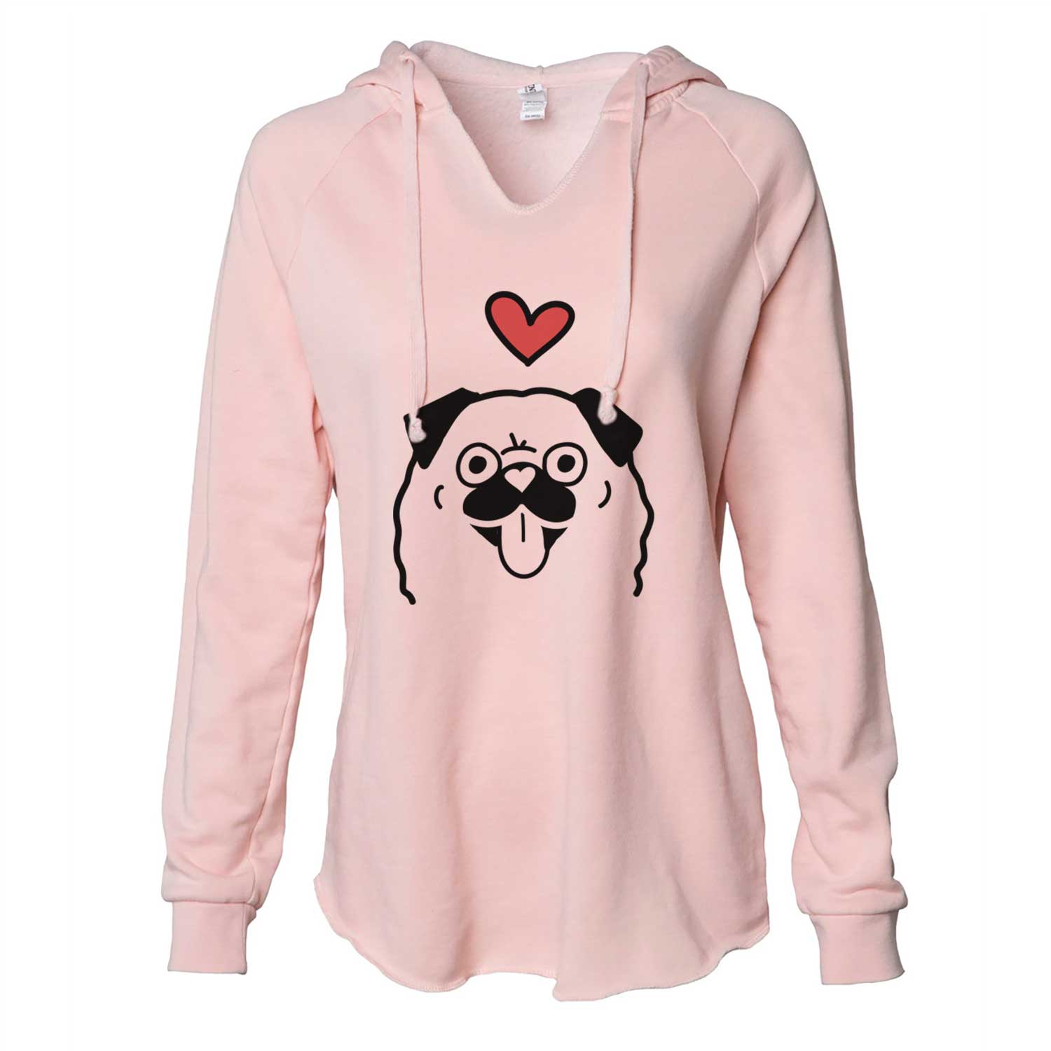 Love Always Pug - Cali Wave Hooded Sweatshirt