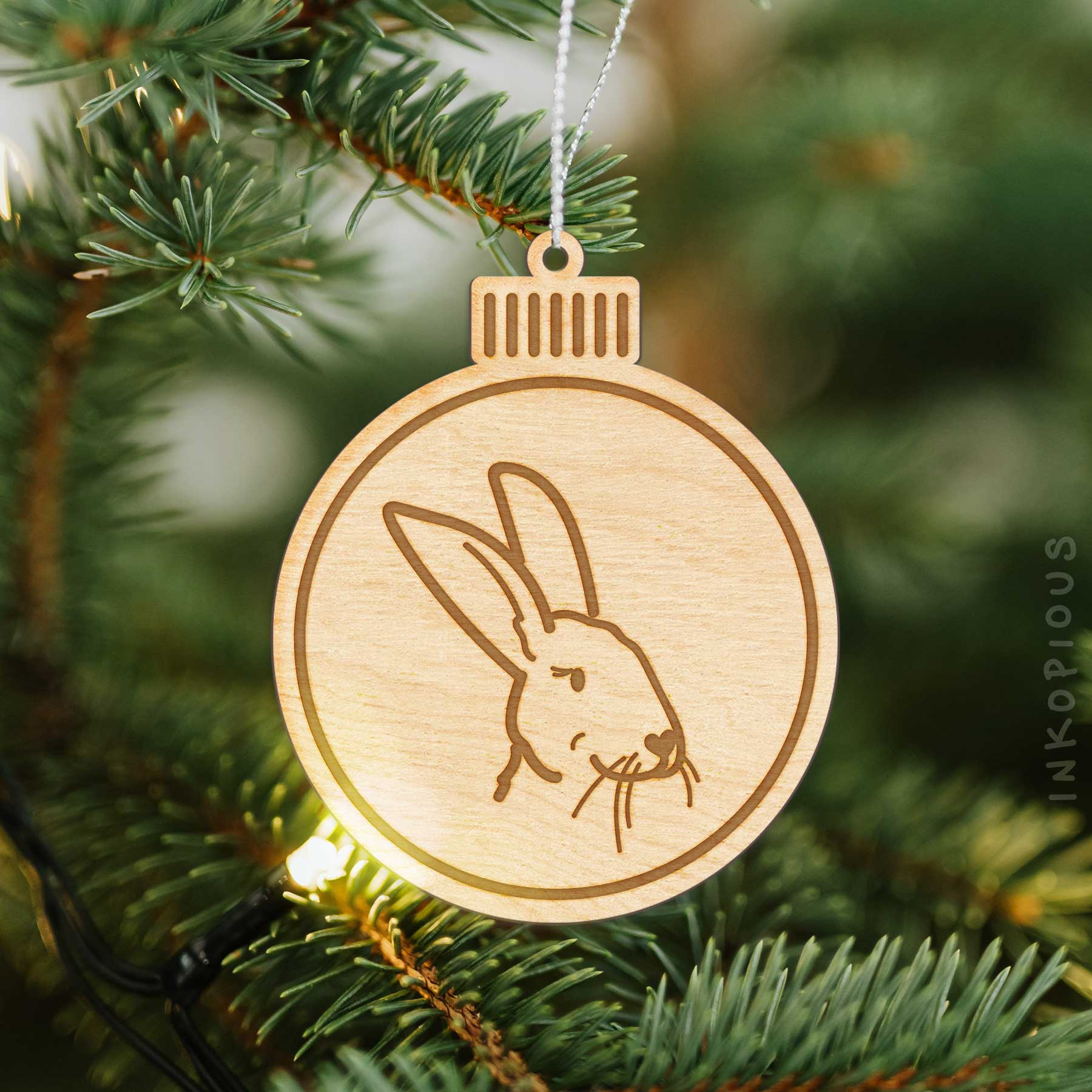 Love Always Rex Rabbit - Betsy - Wooden Ornament