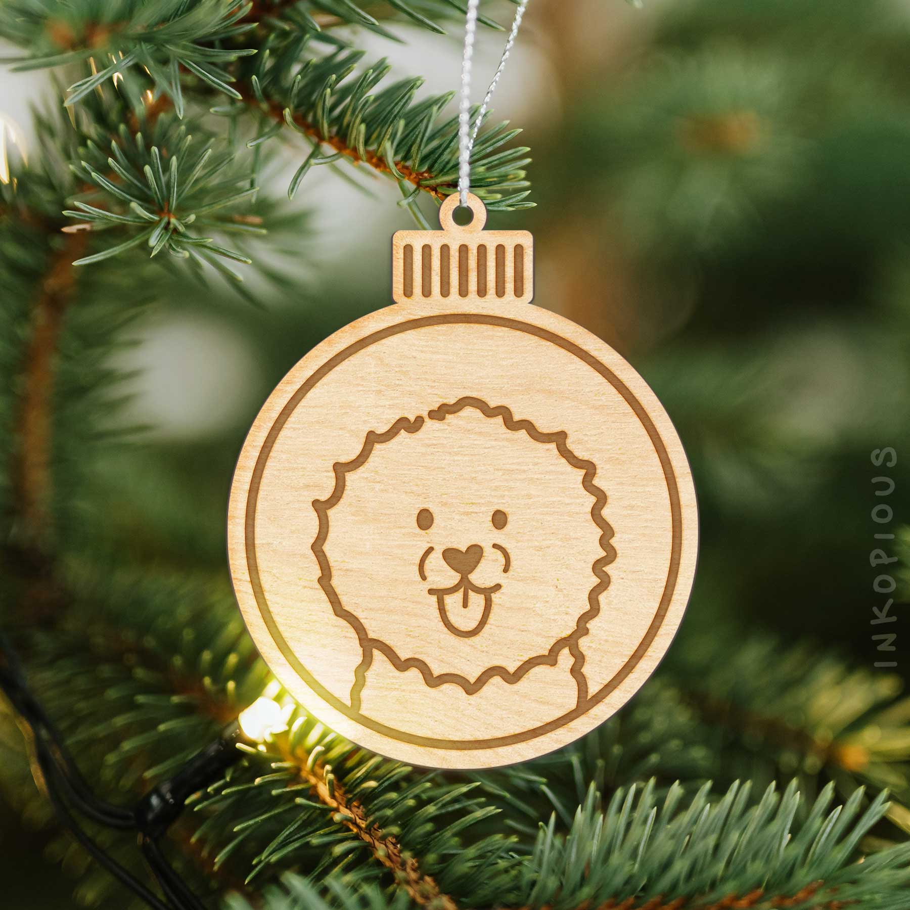 Love Always Bichon Frise - Wooden Ornament