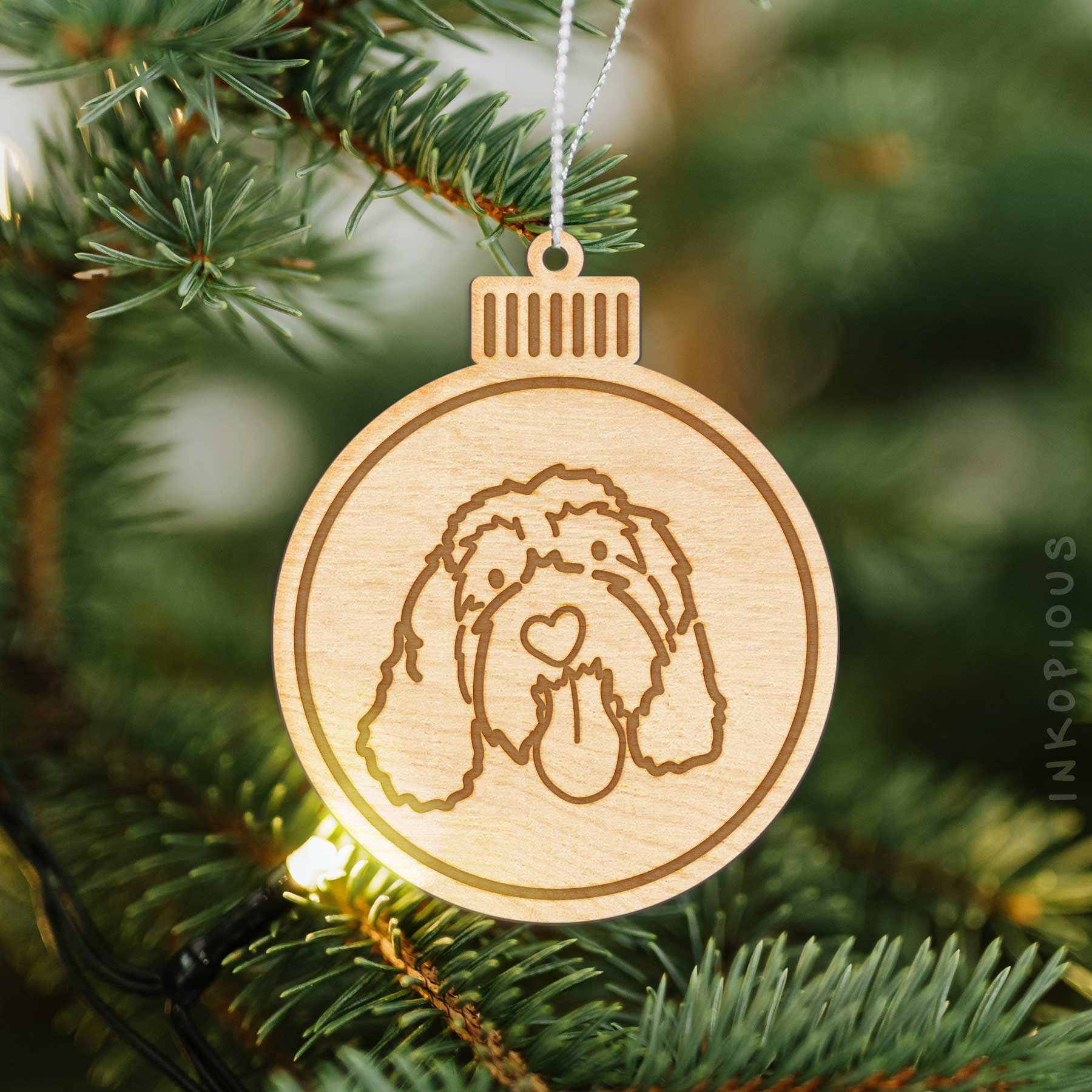 Love Always Portguese Water Dog - Bo - Wooden Ornament