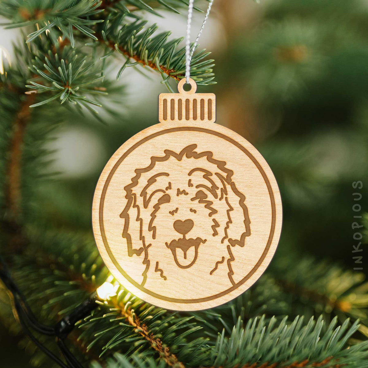 Love Always Goldendoodle - Wooden Ornament