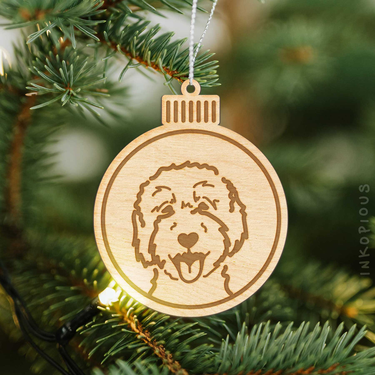 Love Always Goldendoodle 2 - Wooden Ornament