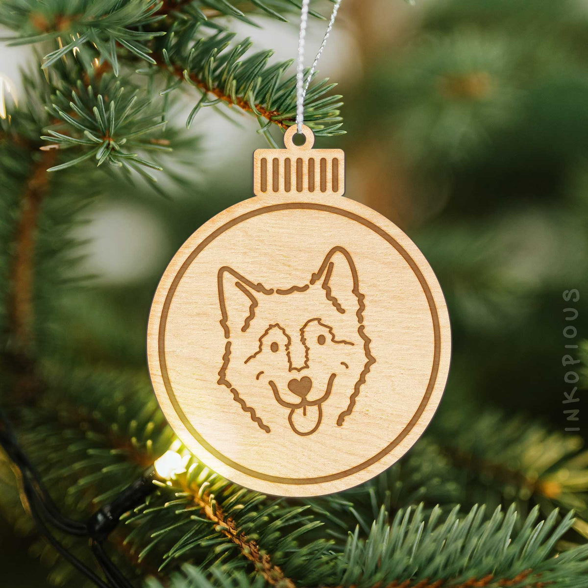 Love Always Alaskan Malamute - Max - Wooden Ornament