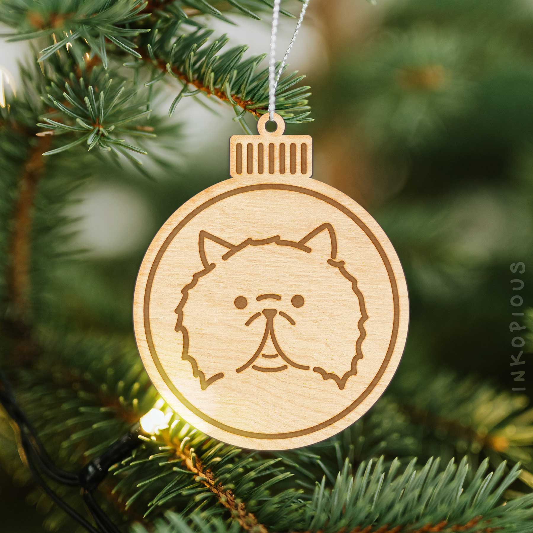 Love Always Persian Cat - Smoosh - Wooden Ornament