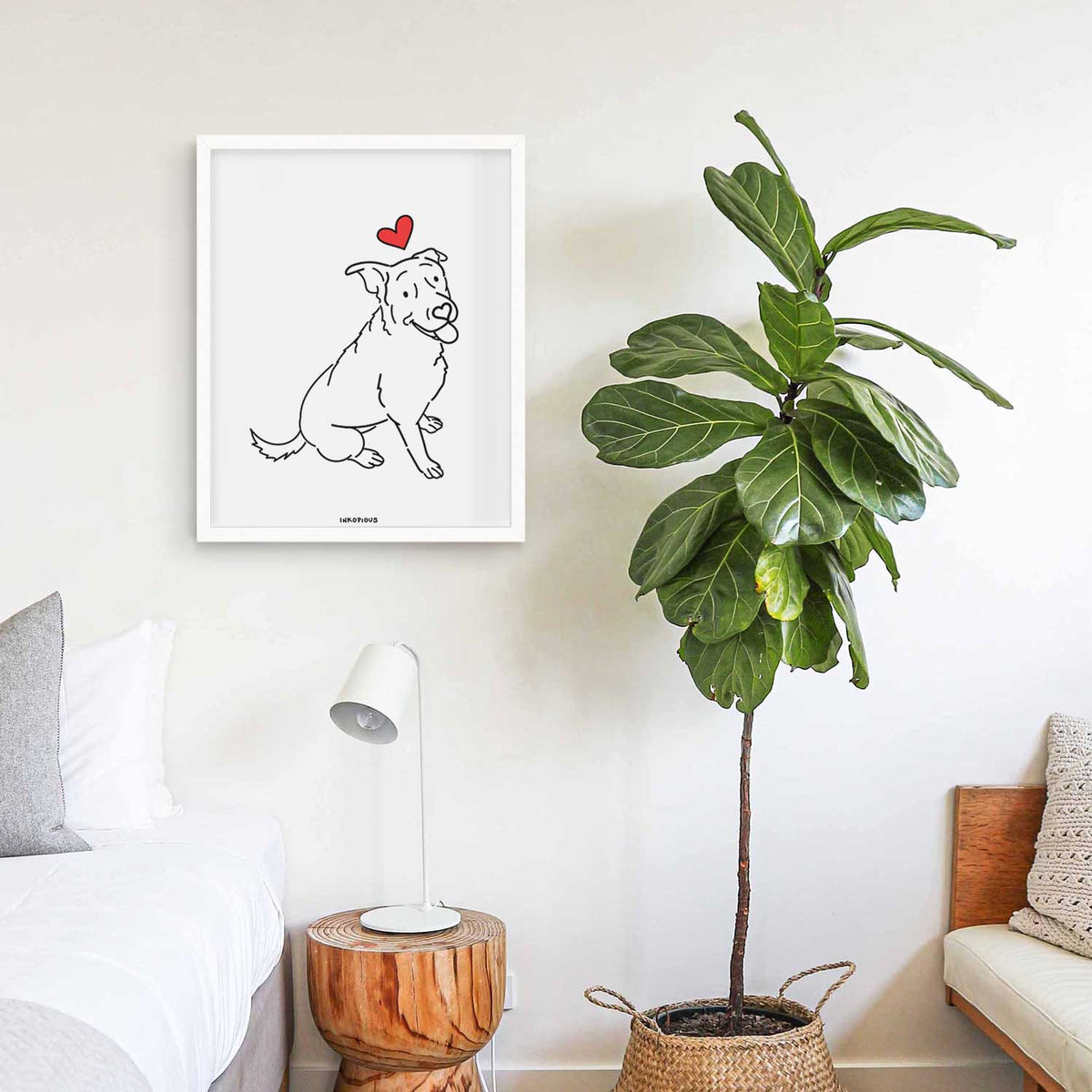 Love Always Rottweiler Mix - Rocky Art Print