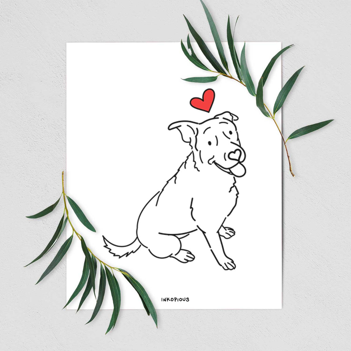 Love Always Rottweiler Mix - Rocky Art Print