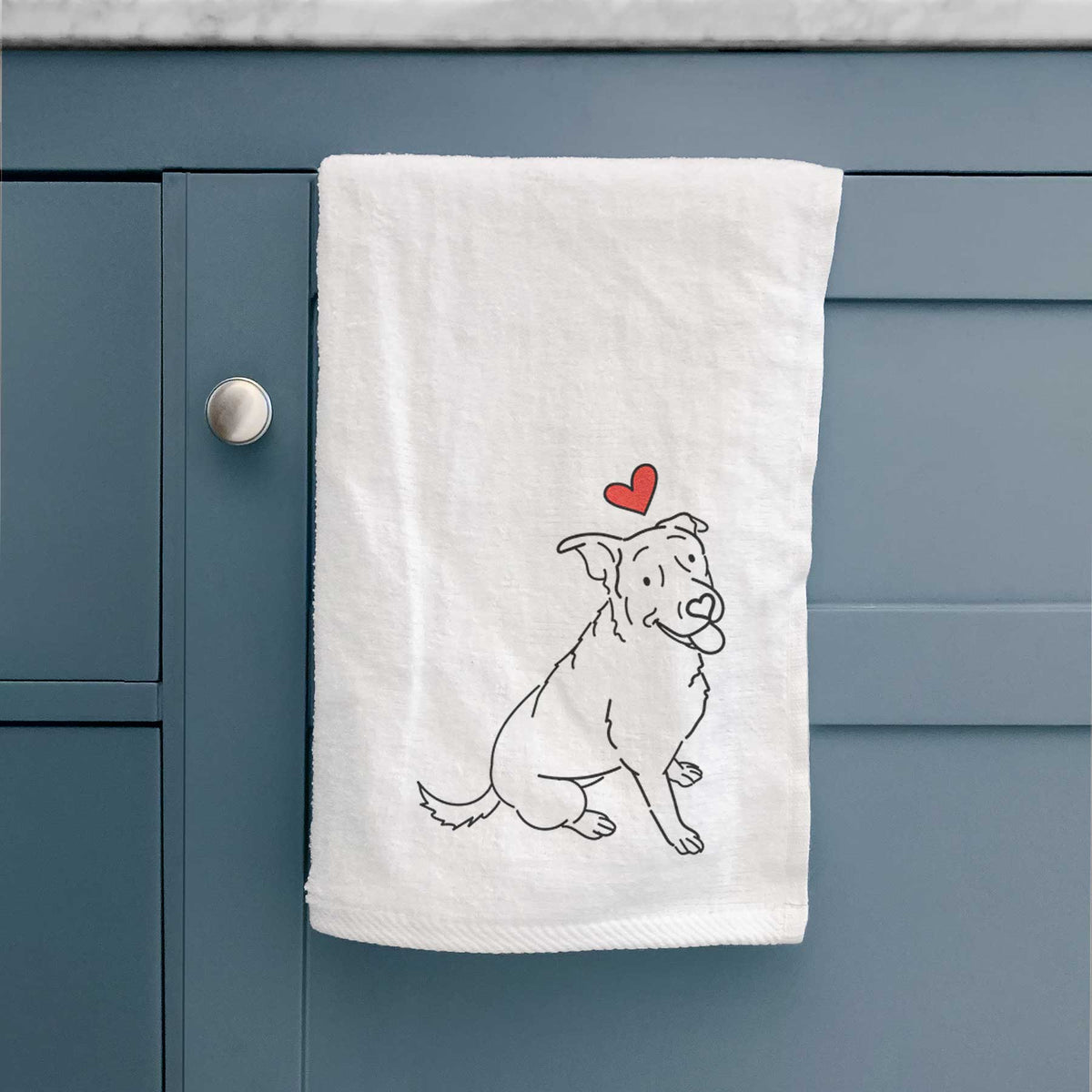 Love Always Rottweiler Mix - Rocky - Decorative Hand Towel