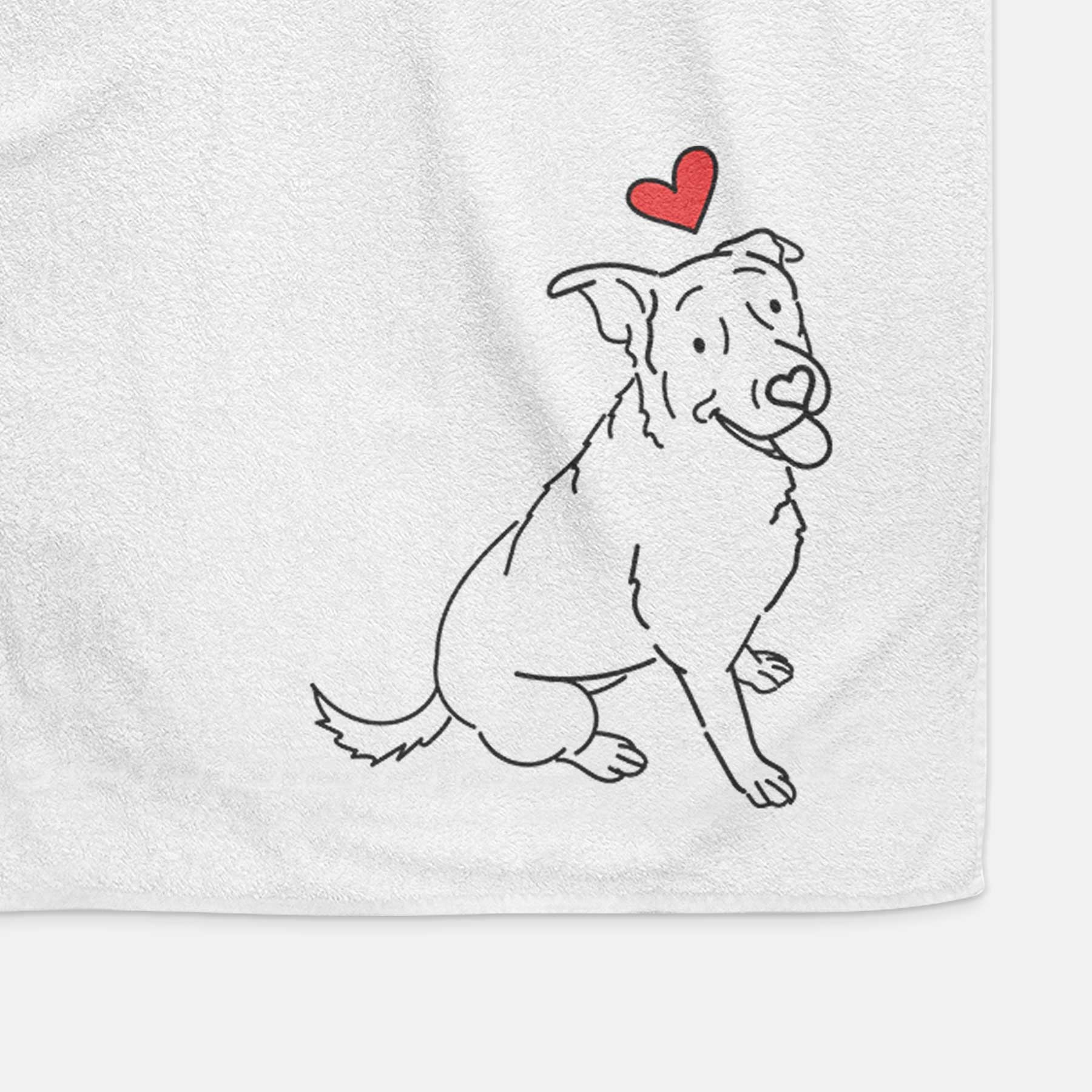 Love Always Rottweiler Mix - Rocky - Decorative Hand Towel