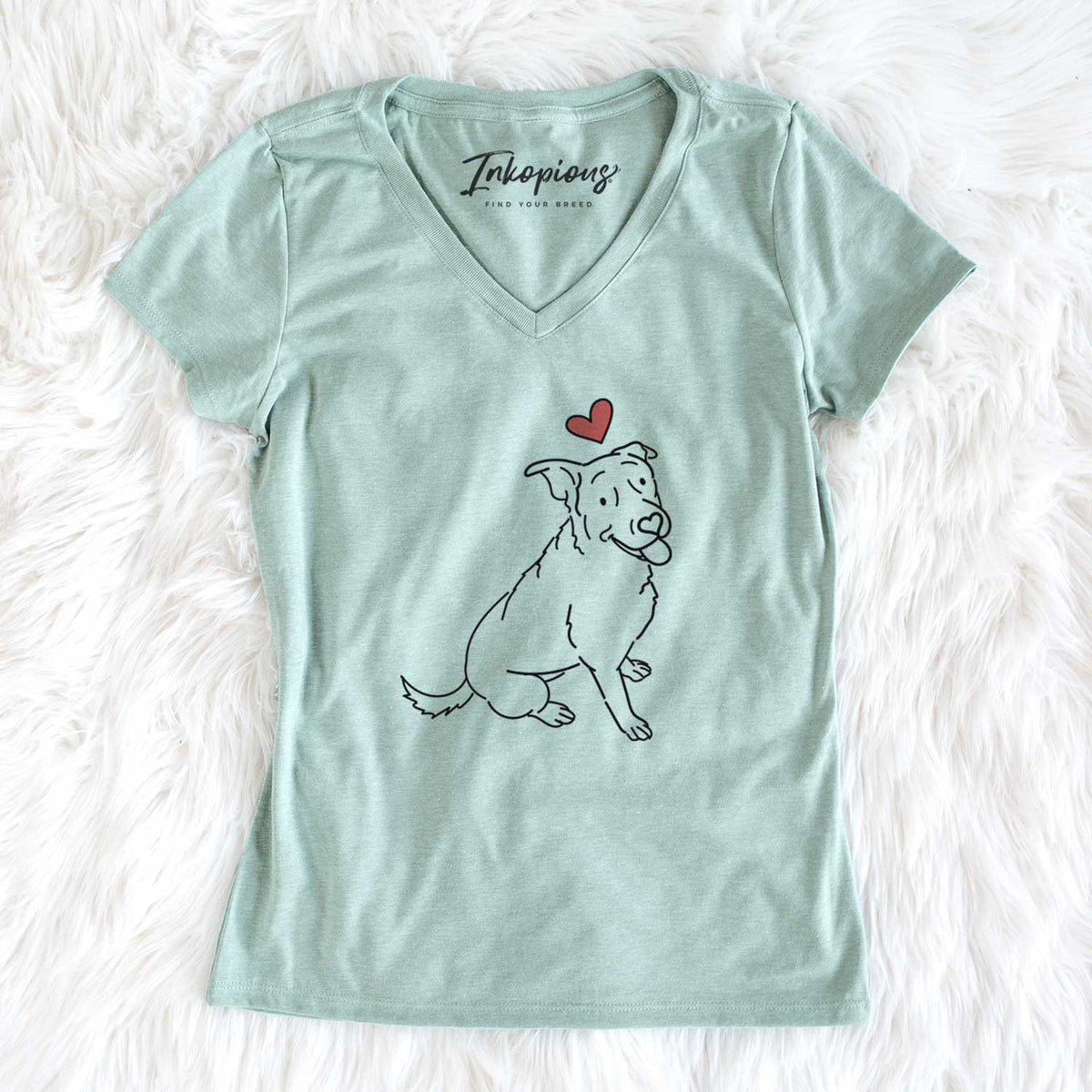 Love Always Rottweiler Mix - Rocky - Women&#39;s V-neck Shirt