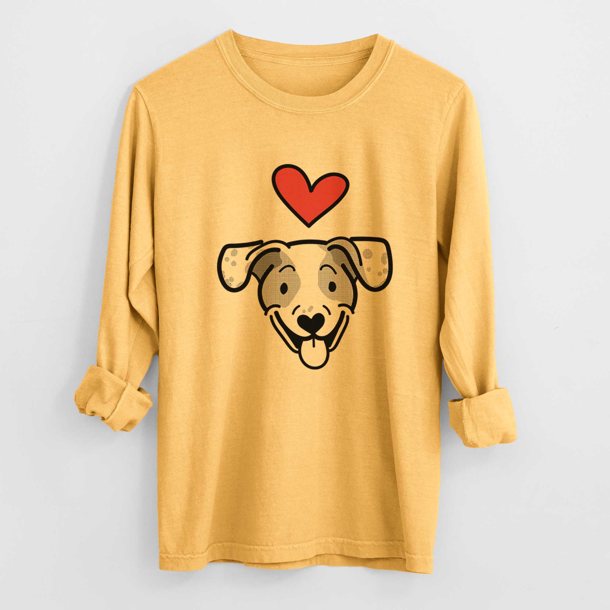 Love Always Beagle Mix - Roland - Heavyweight 100% Cotton Long Sleeve