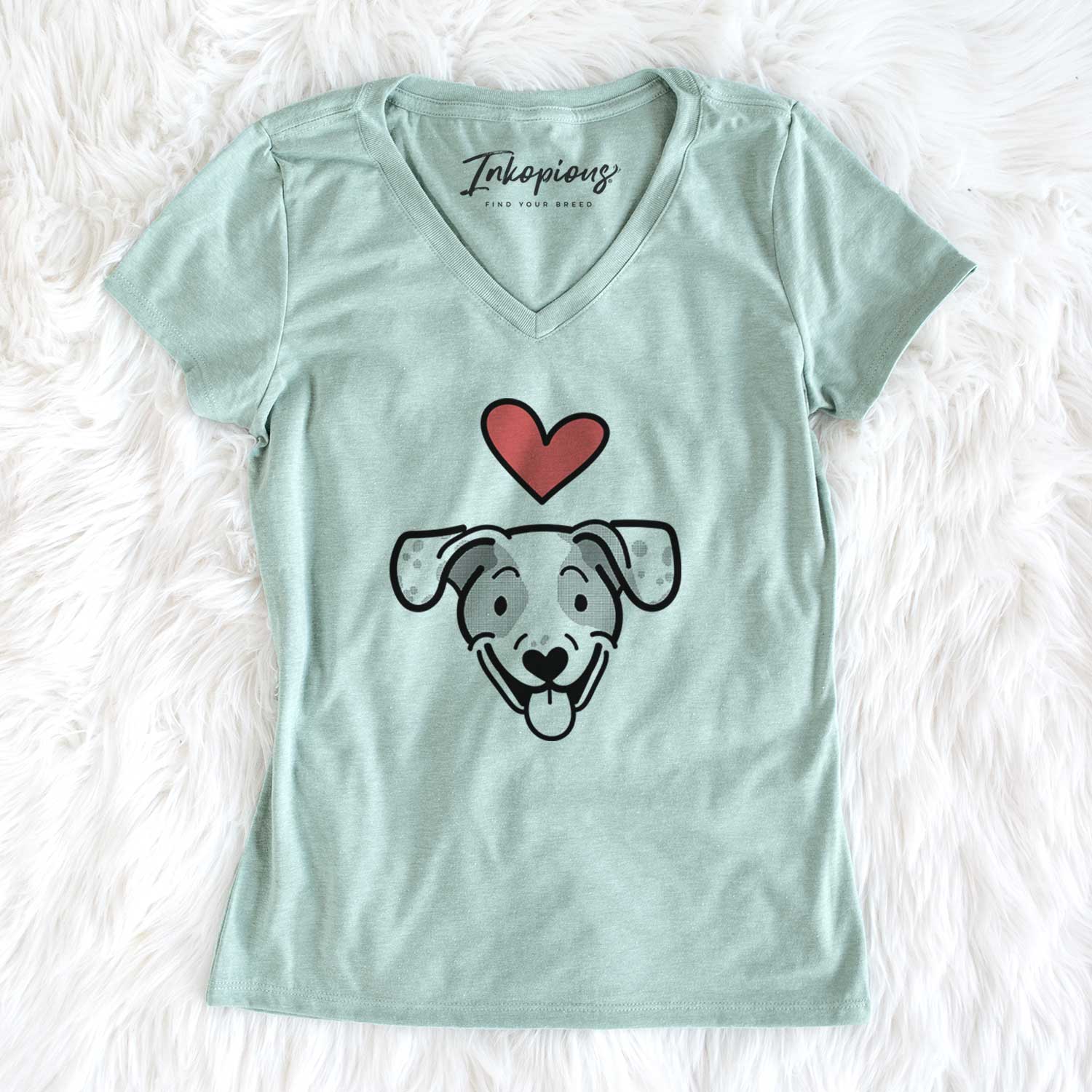 Love Always Beagle Mix - Roland - Women's V-neck Shirt